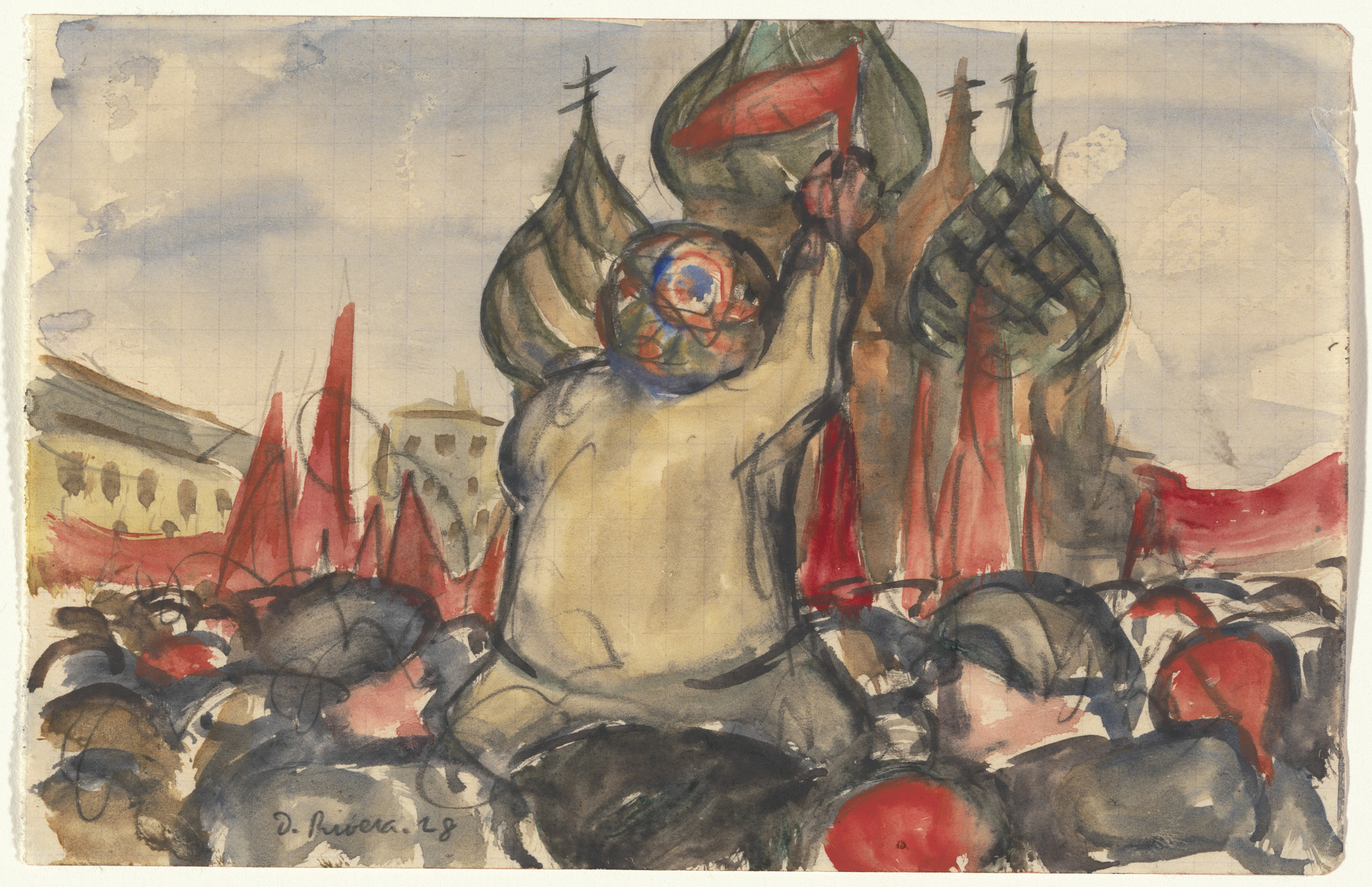 Diego Rivera. May Day, Moscow. 1928