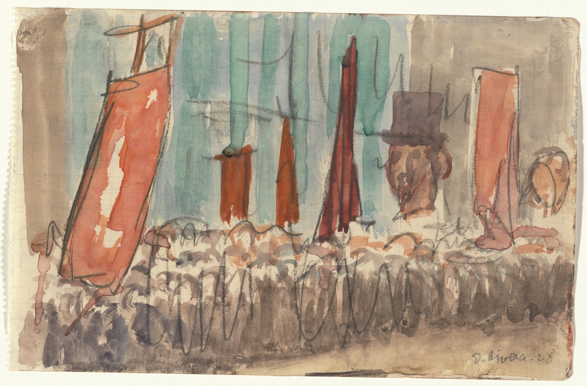Diego Rivera. May Day, Moscow. 1928