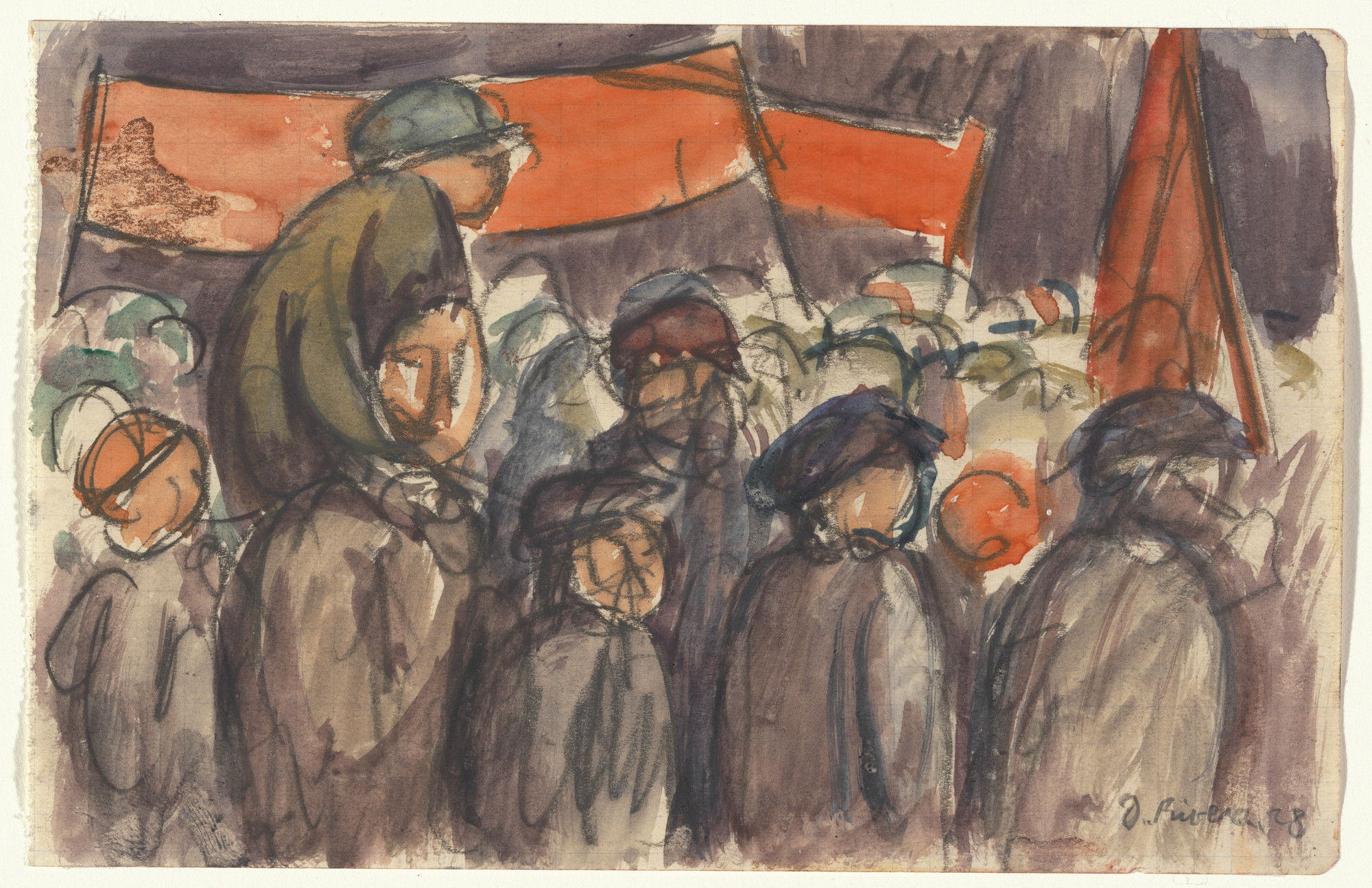 Diego Rivera. May Day, Moscow. 1928