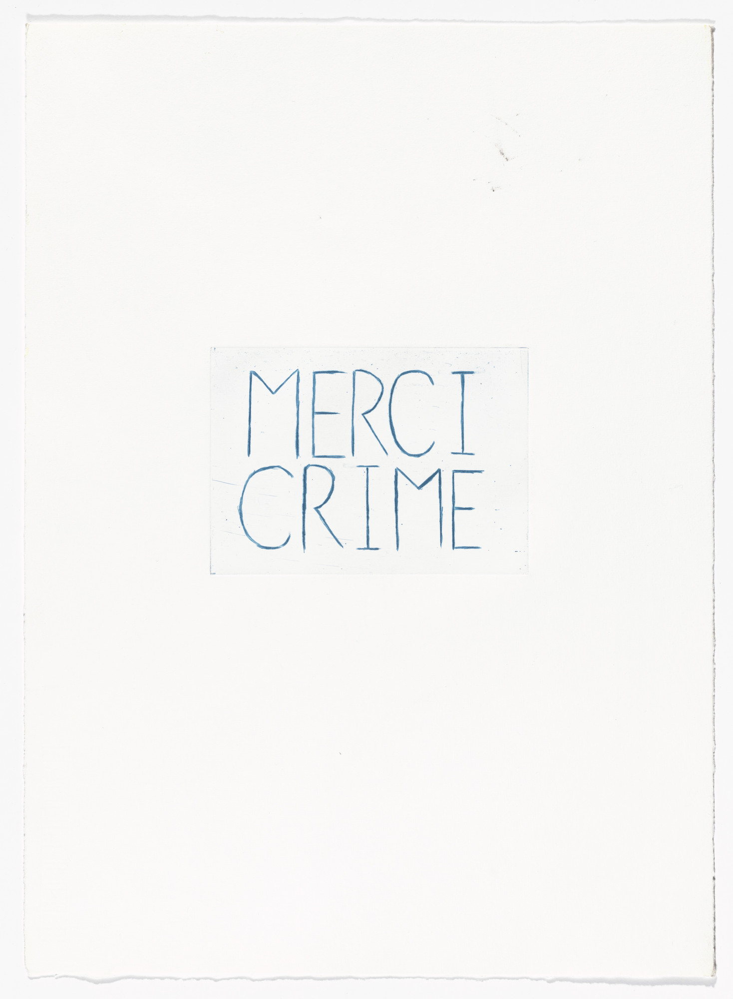Louise Bourgeois. Merci Crime, version 1 of 2, only state, variant