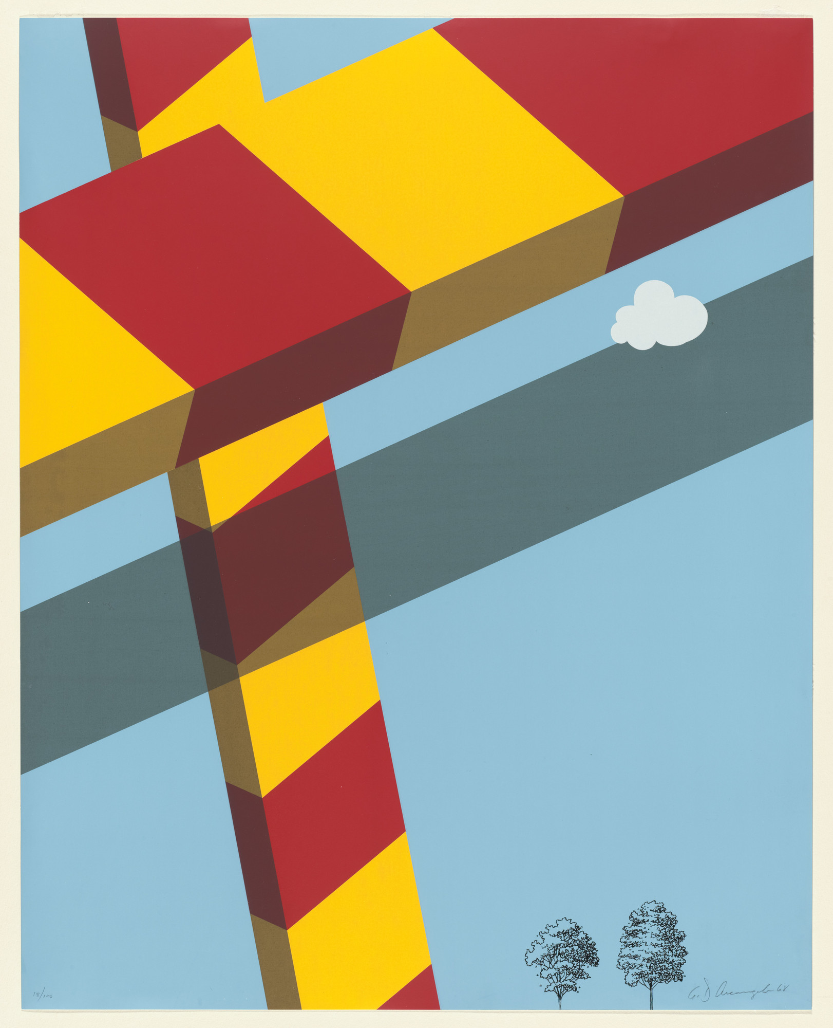 Allan D'Arcangelo. Untitled from Graphik USA