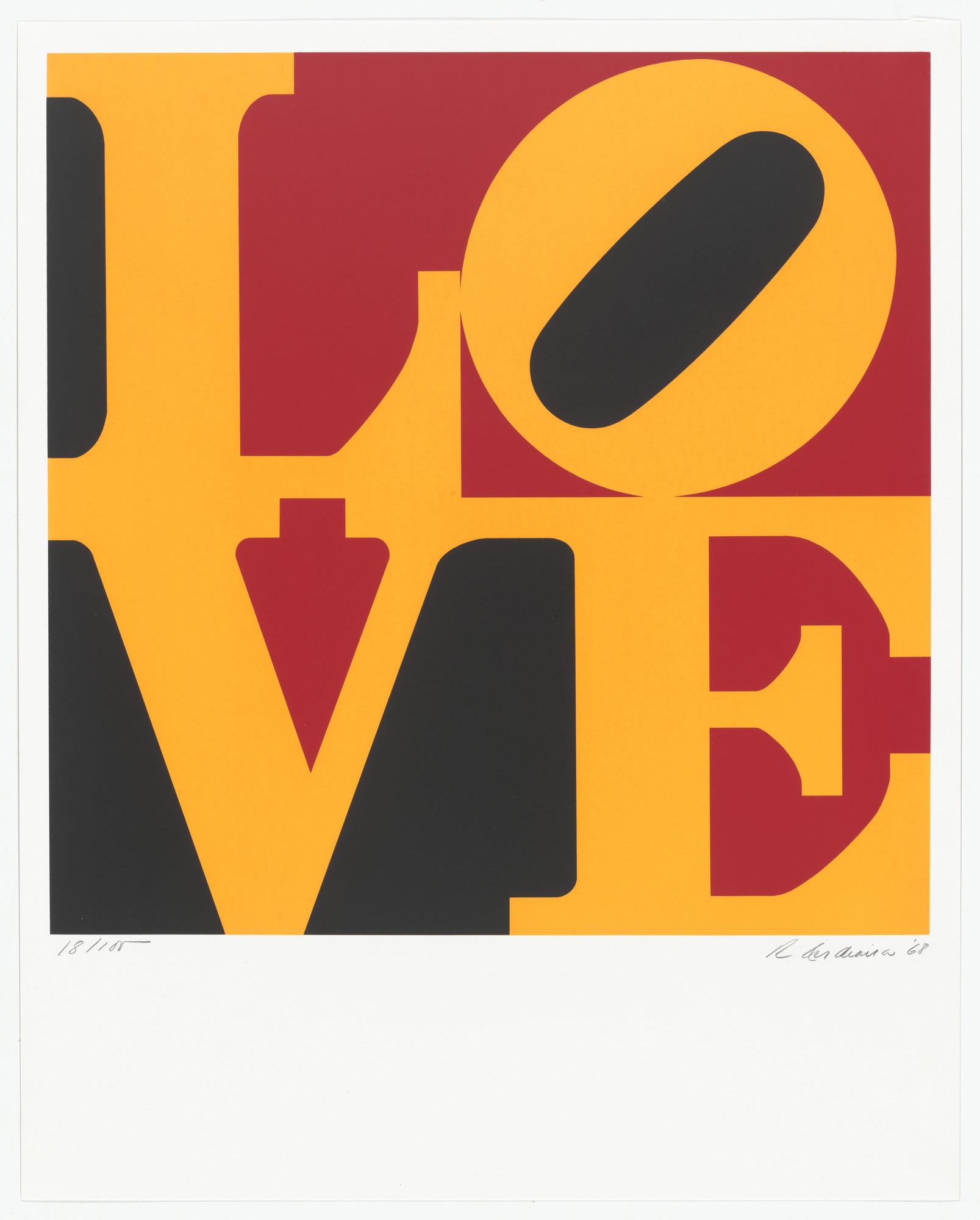 Robert Indiana. The German Love (Die Deutsche Liebe) from Graphik USA