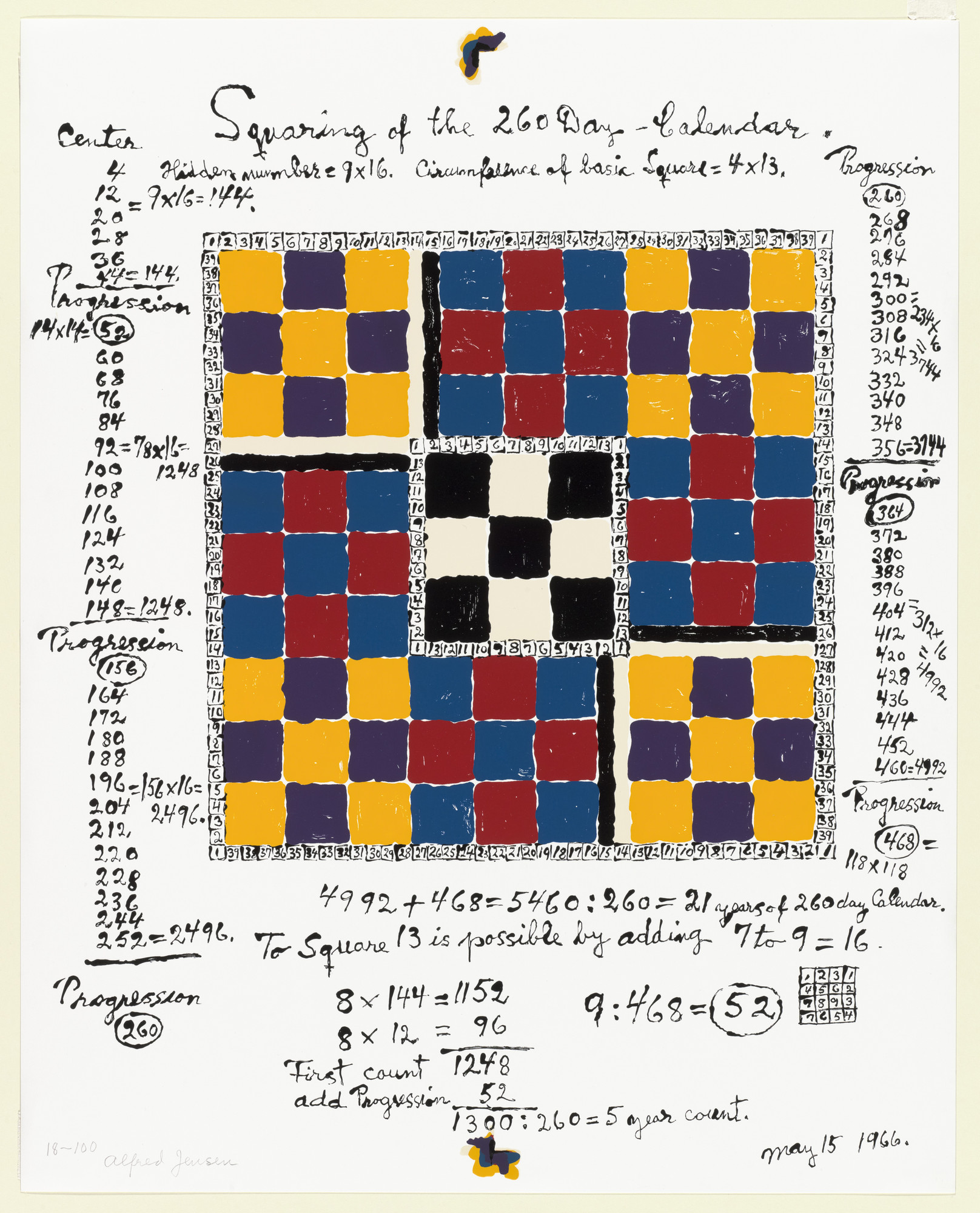Alfred Jensen. Untitled from Graphik USA