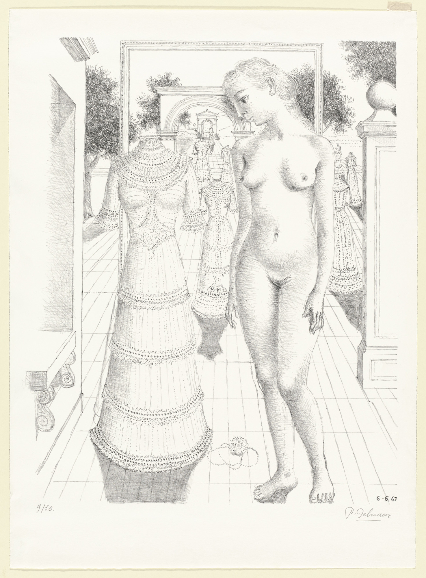 Paul Delvaux. The Sunday Dress