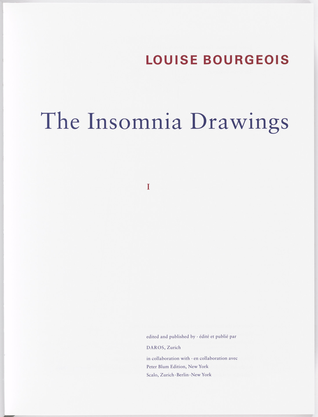 洋書 Louise Bourgeois The Insomnia Drawings Louise Bourgeois. Insomnia, frontispiece, from the illustrated