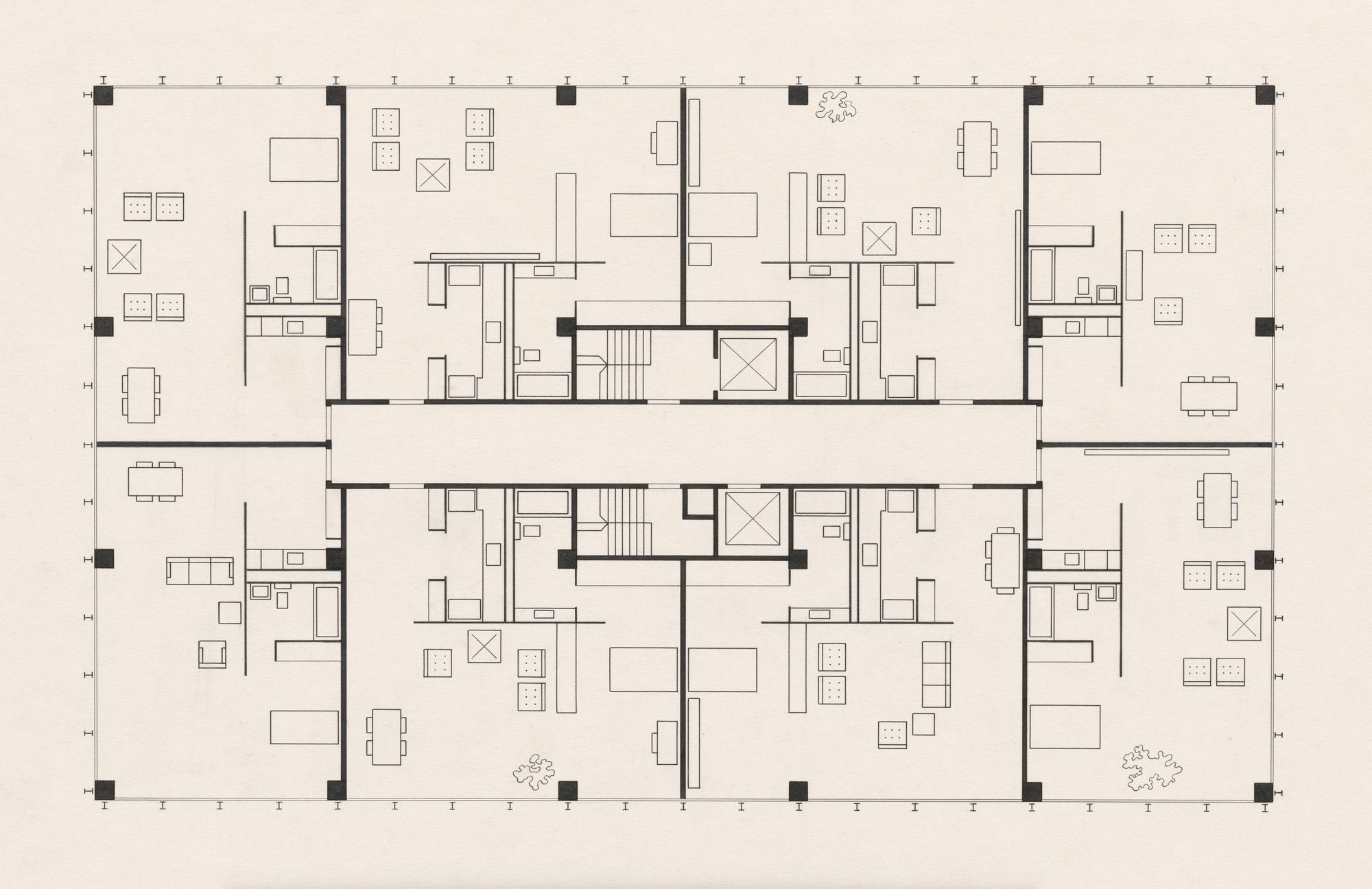 Photo inspiration: Luxury Apartment Horizontal Layout Reference: Ludwig Mies Van Der Rohe 860 880 Lake Shore Drive