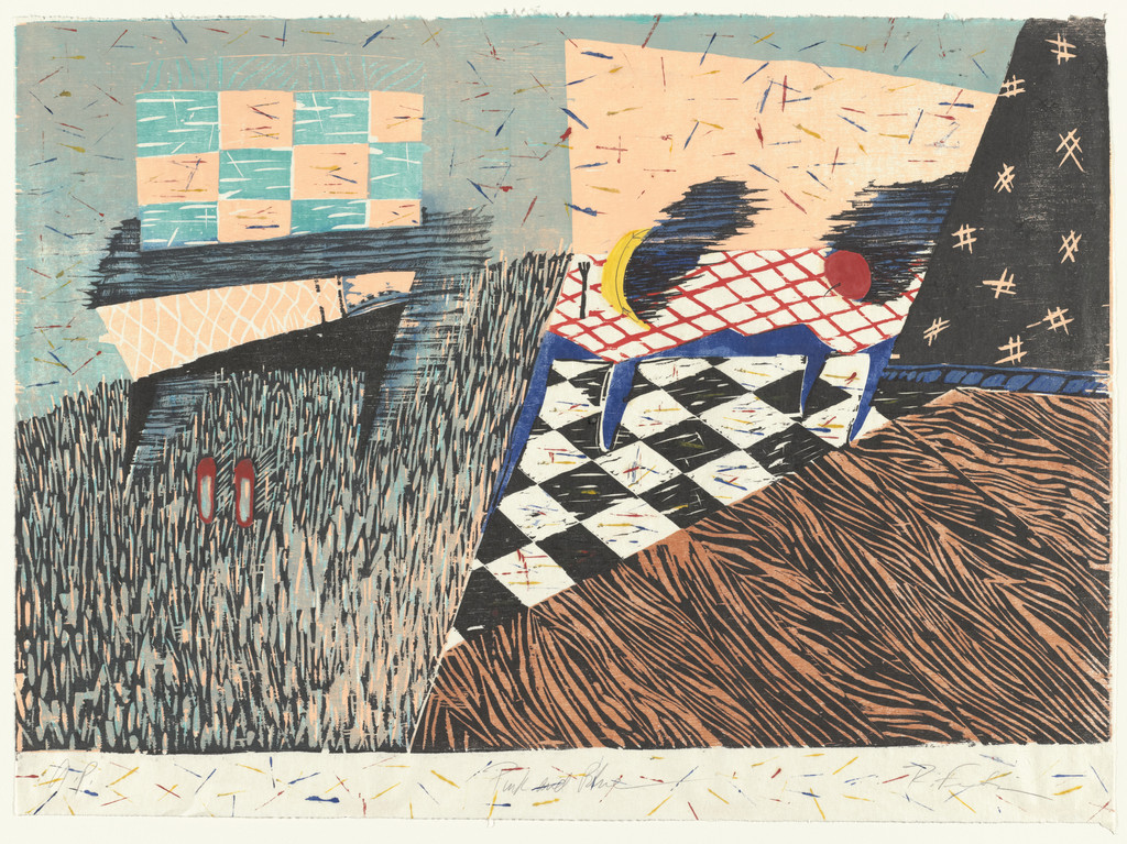 Pink and Blue from the portfolio Inside-Out, Rochelle Feinstein, (1980)