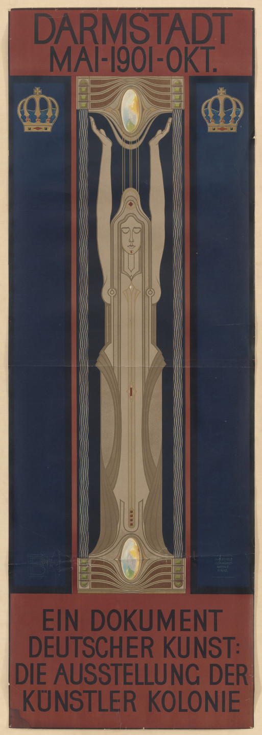 Peter Behrens. Darmstadt Kunstler Kolonie (Poster for the Darmstadt Artists&#39; Colony). 1901