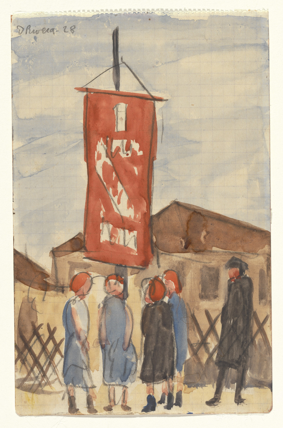 Diego Rivera. May Day, Moscow. 1928