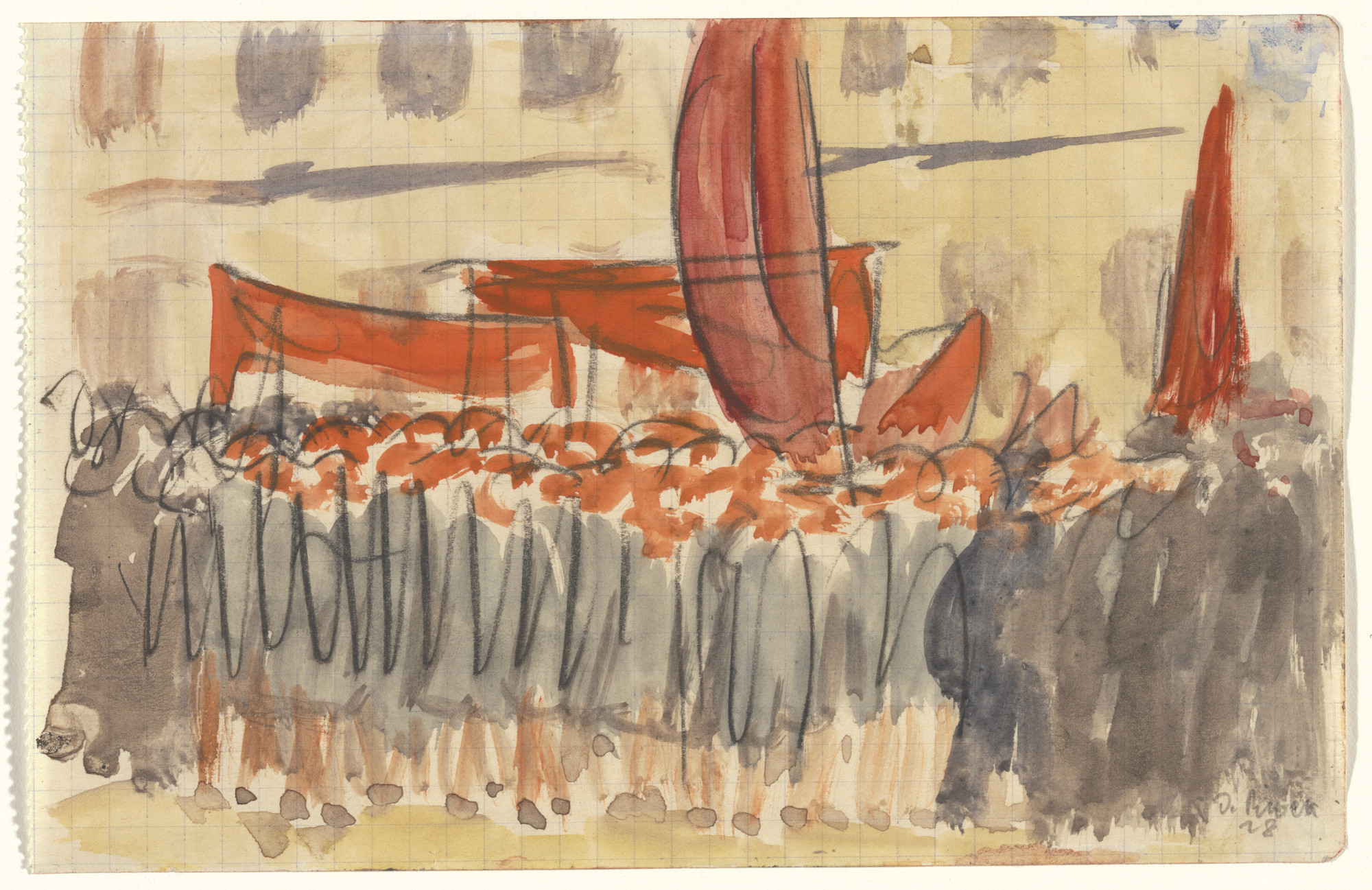 Diego Rivera. May Day, Moscow. 1928