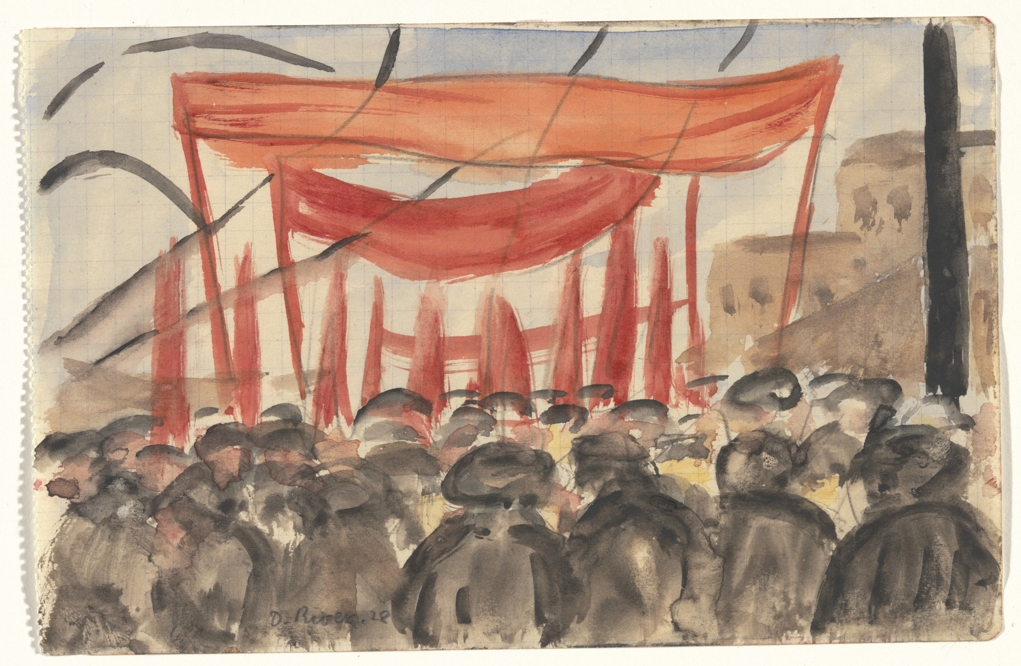 Diego Rivera. May Day, Moscow