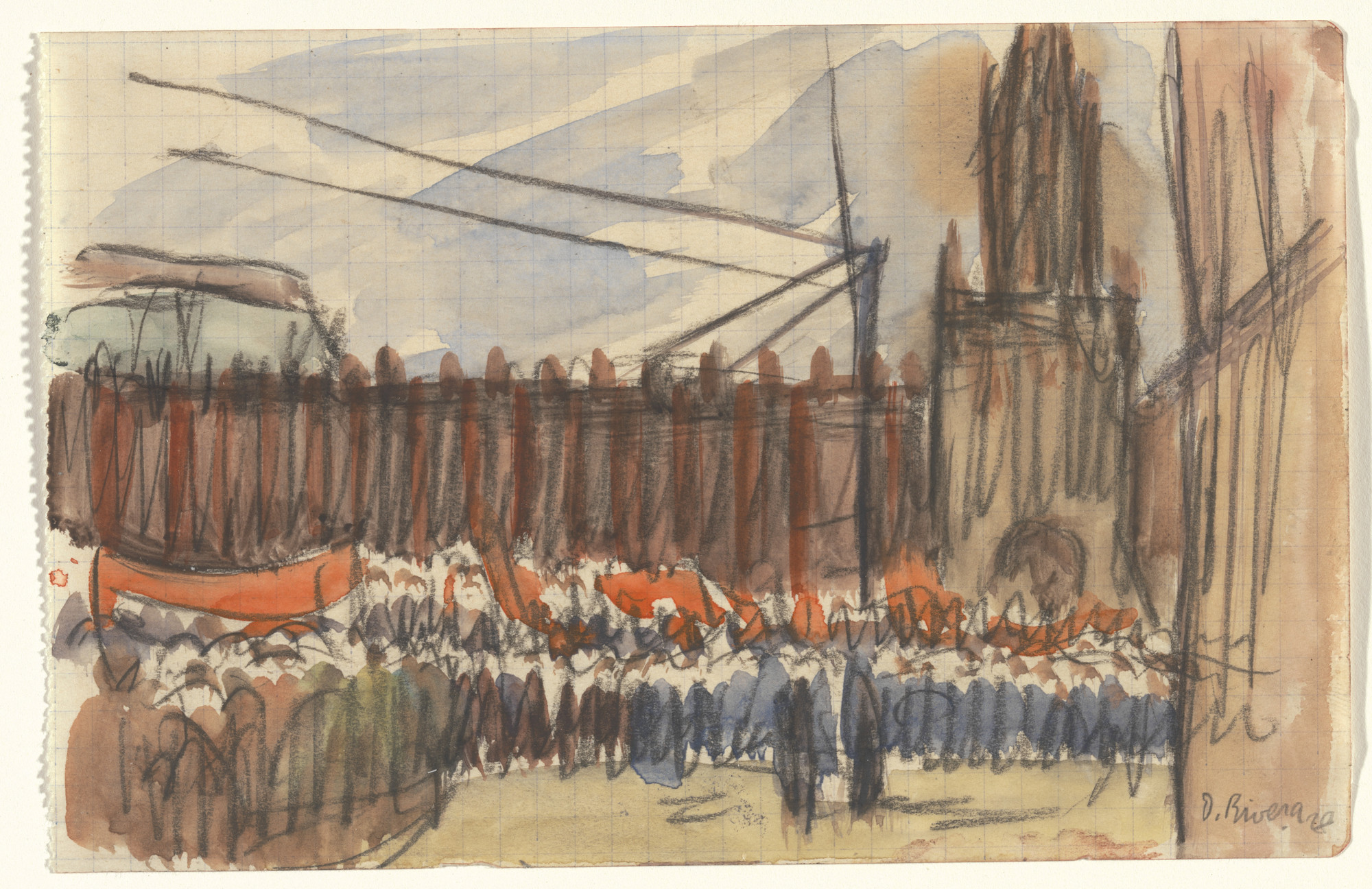 Diego Rivera. May Day, Moscow