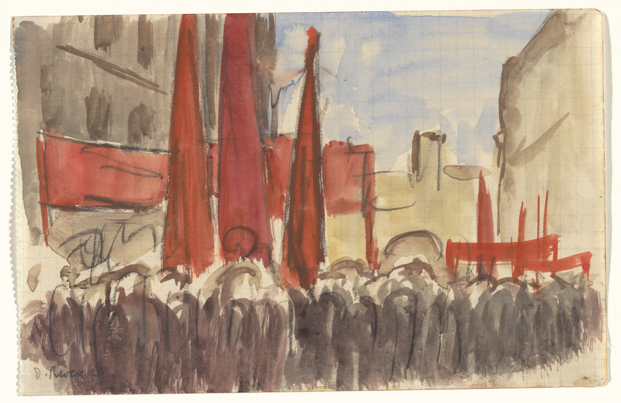 Diego Rivera. May Day, Moscow. 1928