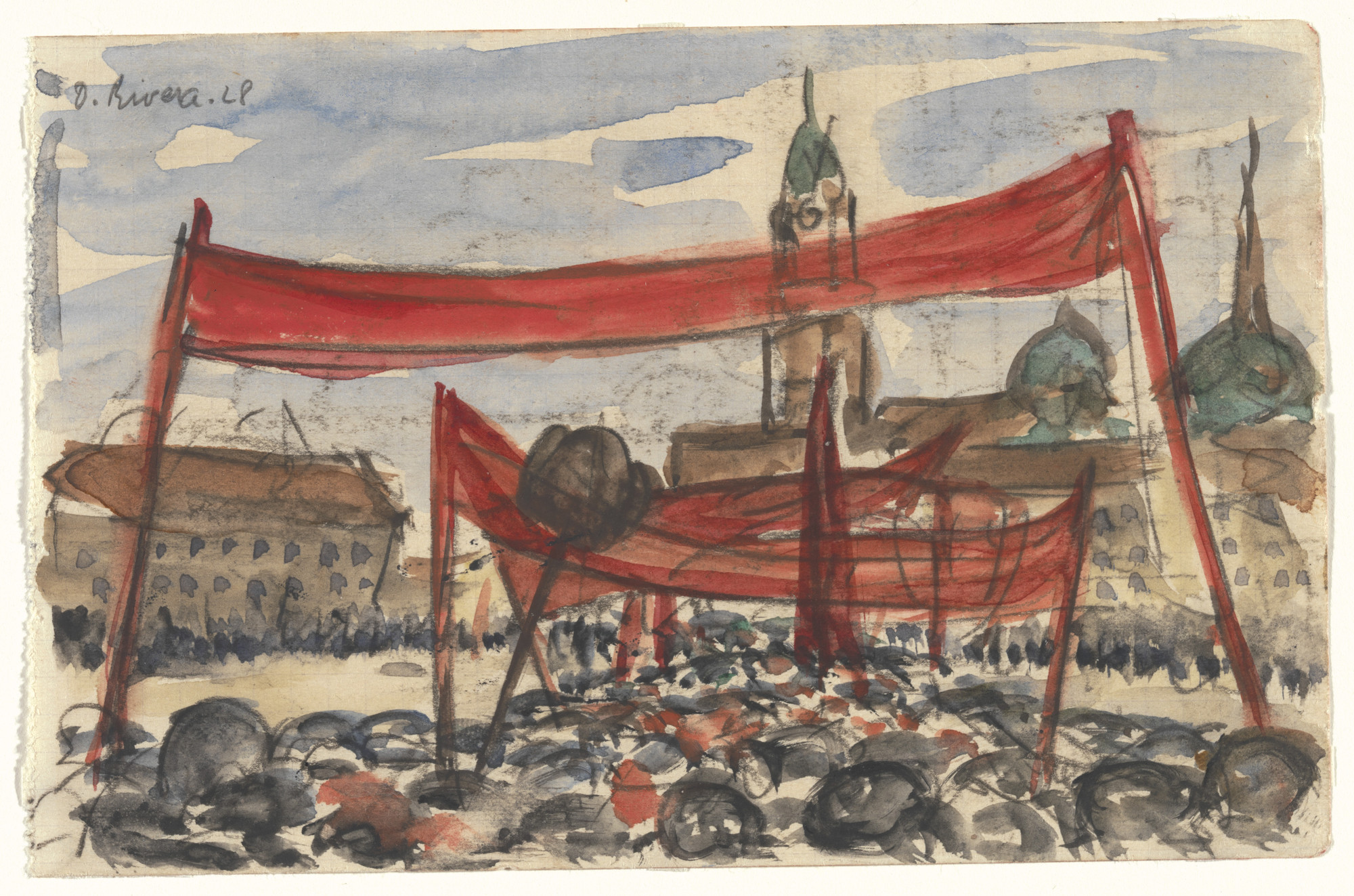 Diego Rivera. May Day, Moscow. 1928