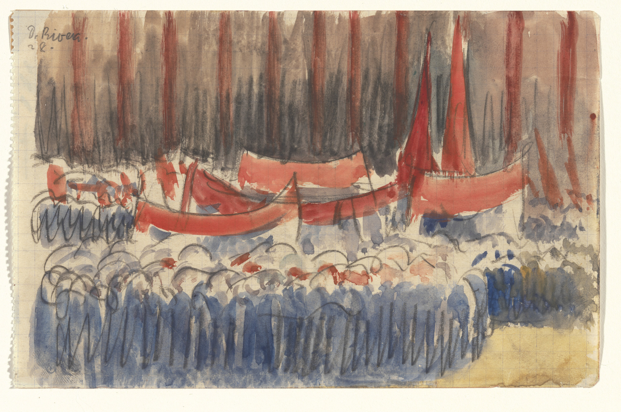 Diego Rivera. May Day, Moscow. 1928