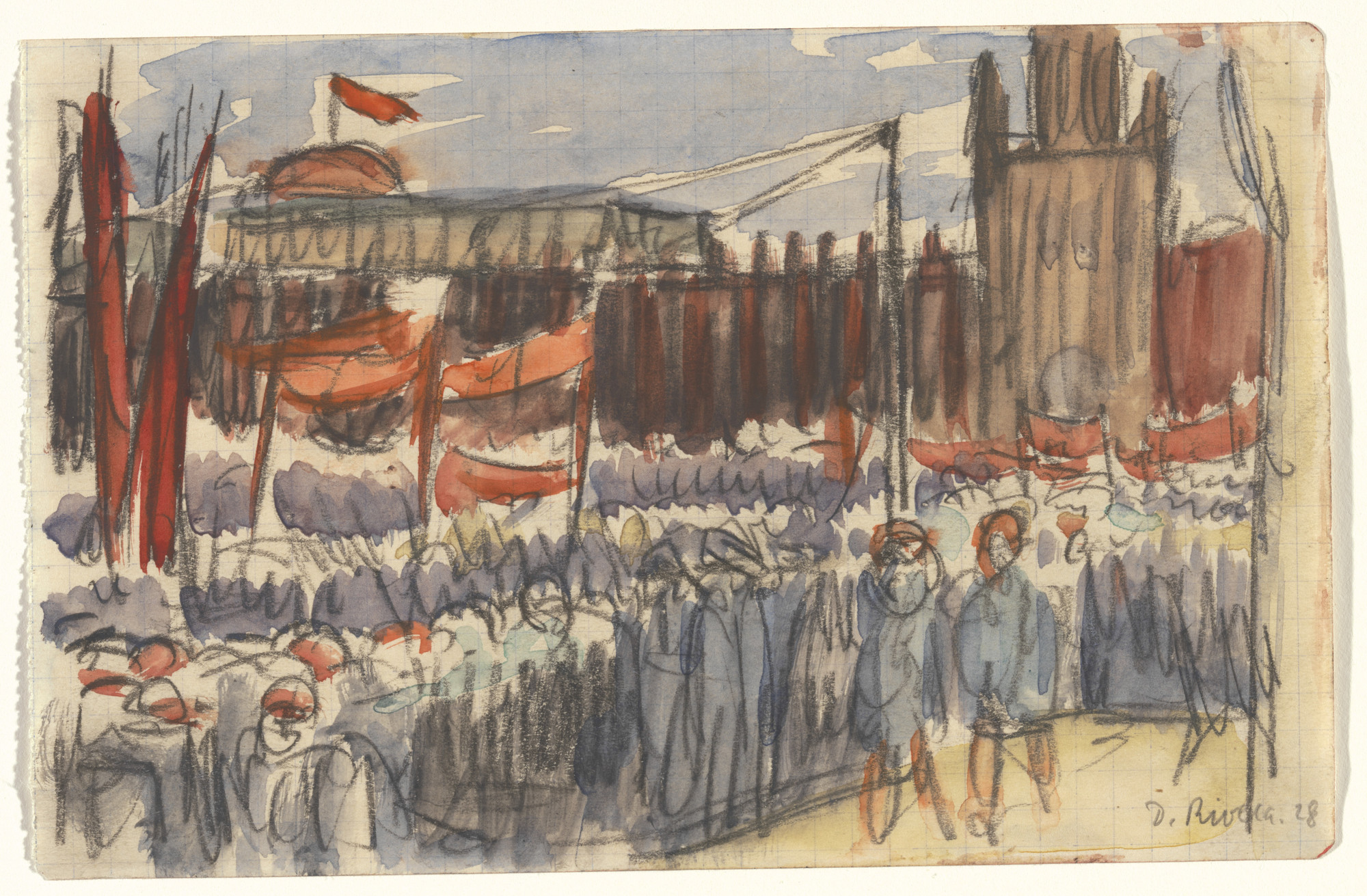 Diego Rivera. May Day, Moscow