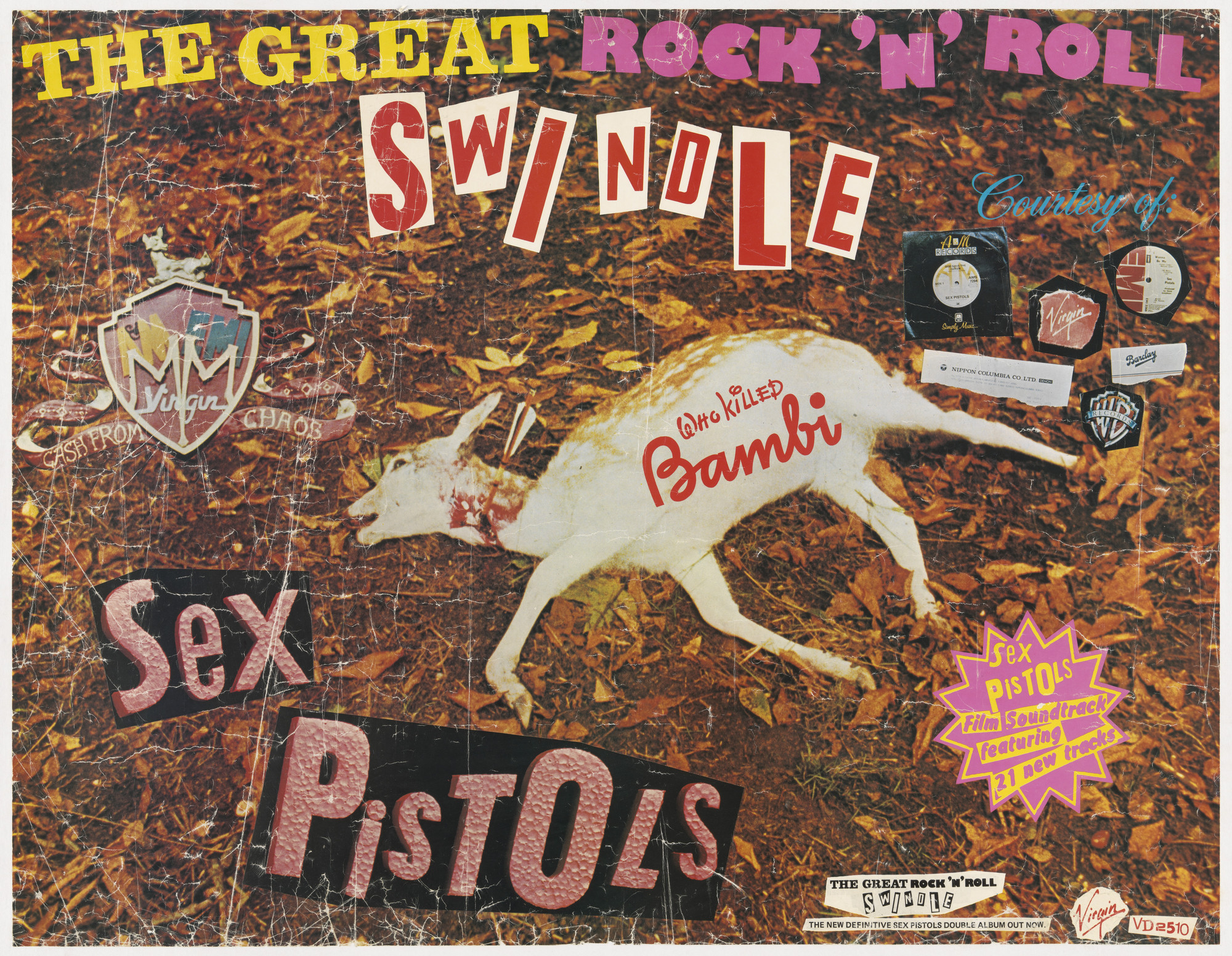 Jamie Reid. Sex Pistols, The Great Rock N Roll Swindle. 1979