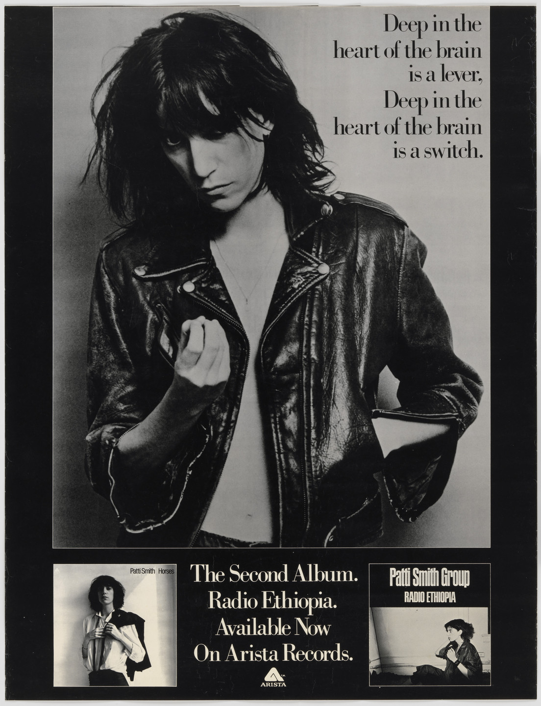 Unknown Designer. Patti Smith, Radio Ethiopia. 1976