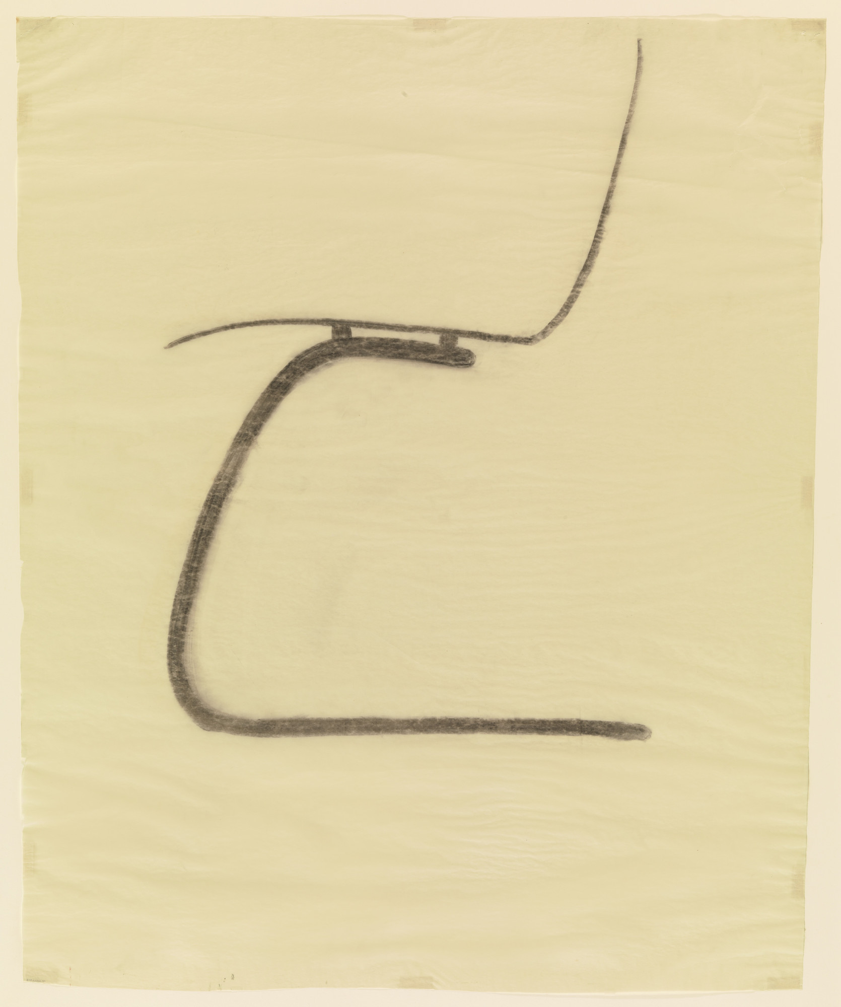Ludwig Mies van der Rohe. Seat and Frame Curves, Chair without Arms (Elevation sketch)