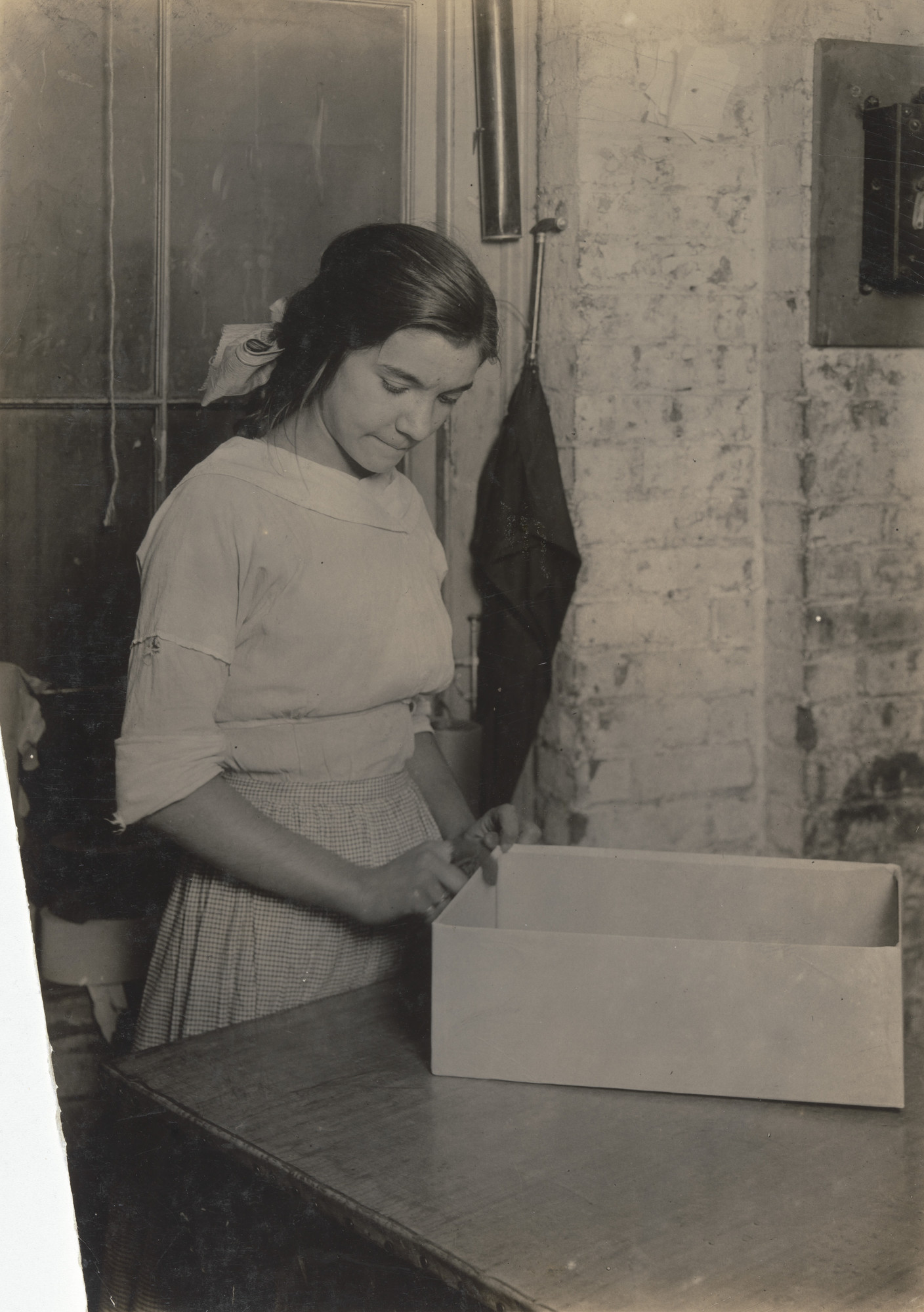 Lewis Wickes Hine. Paper box factory, Turning, Indiana