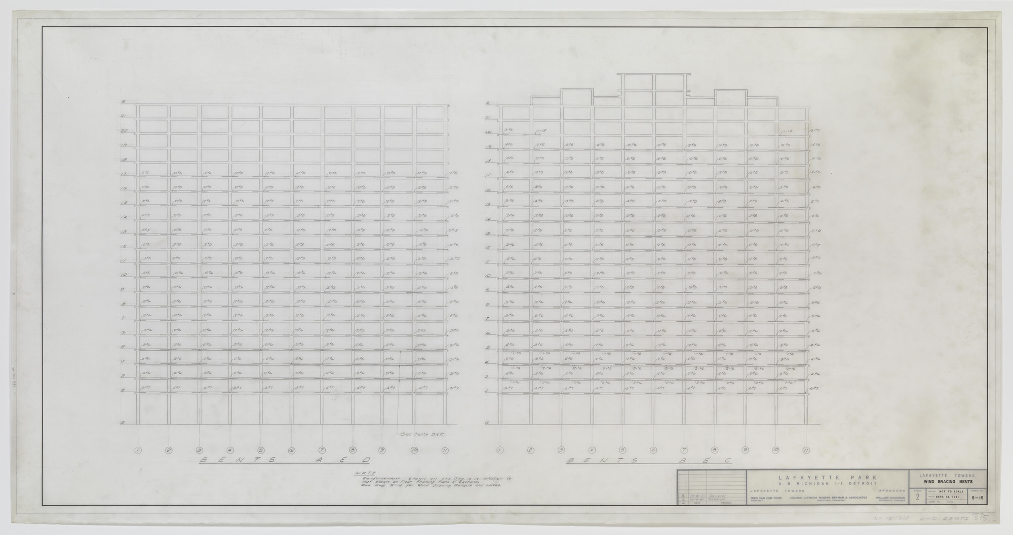 Ludwig Mies van der Rohe. Lafayette Towers, Detroit, MI