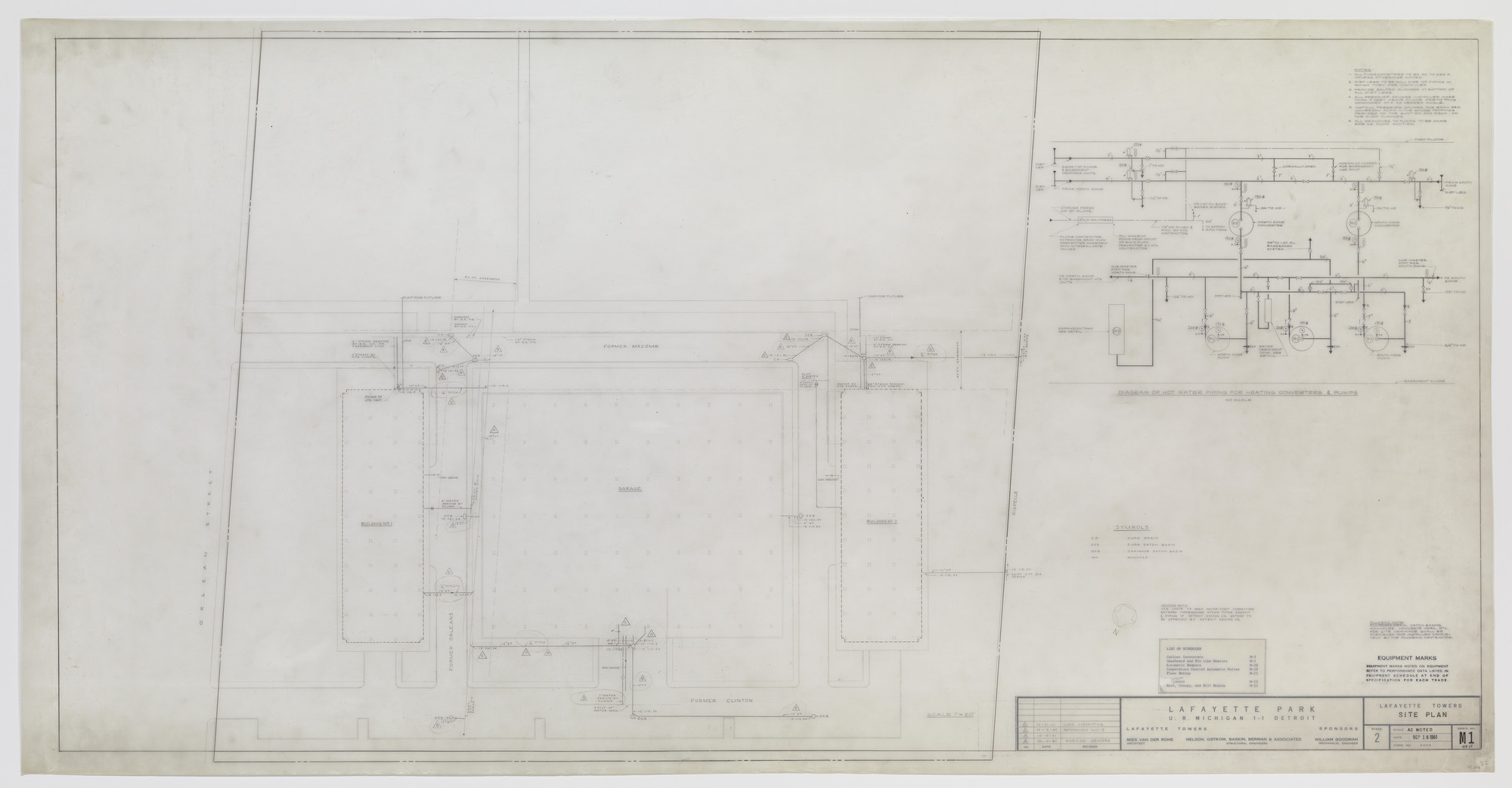 Ludwig Mies van der Rohe. Lafayette Towers, Detroit, MI