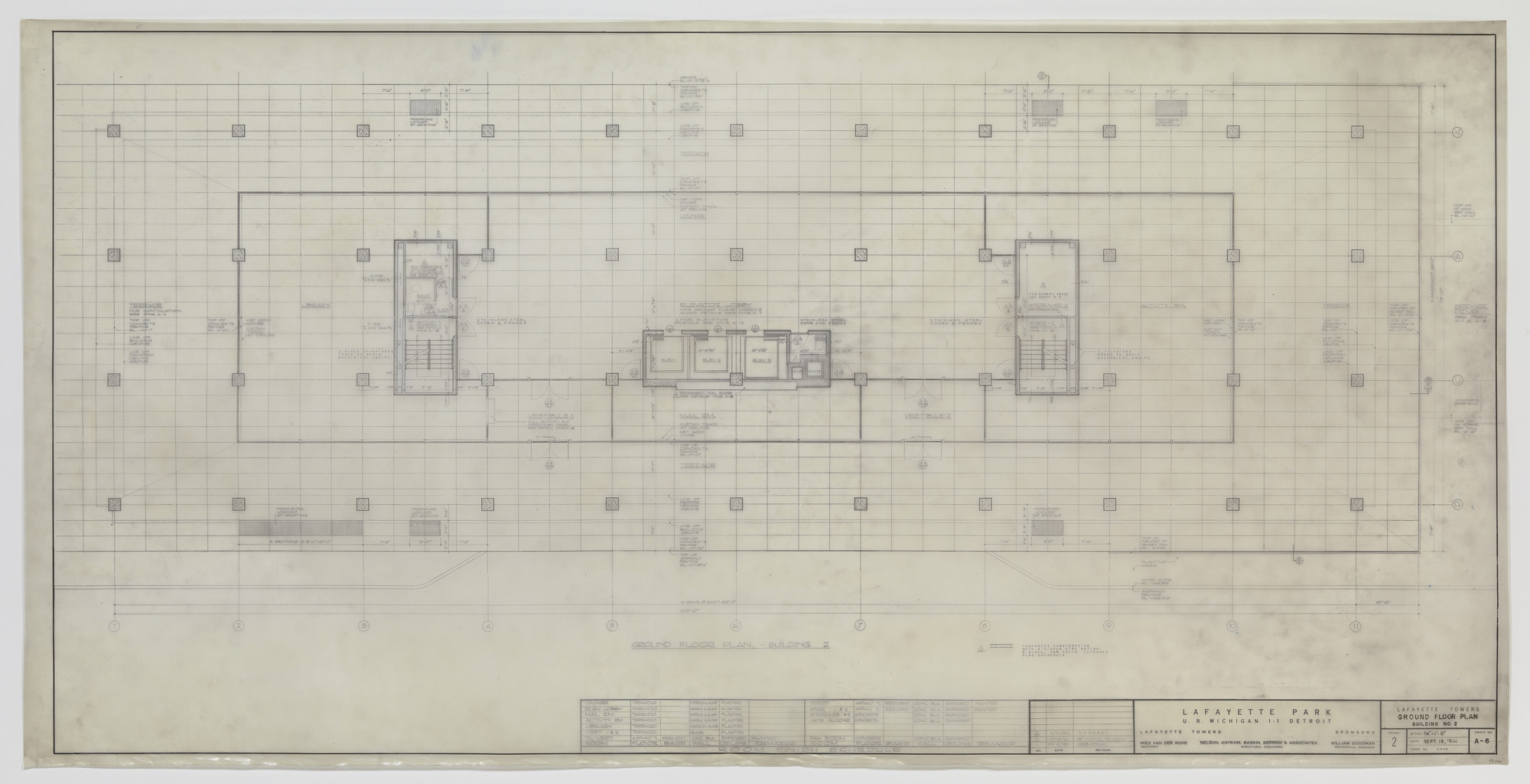 Ludwig Mies van der Rohe. Lafayette Towers, Detroit, MI