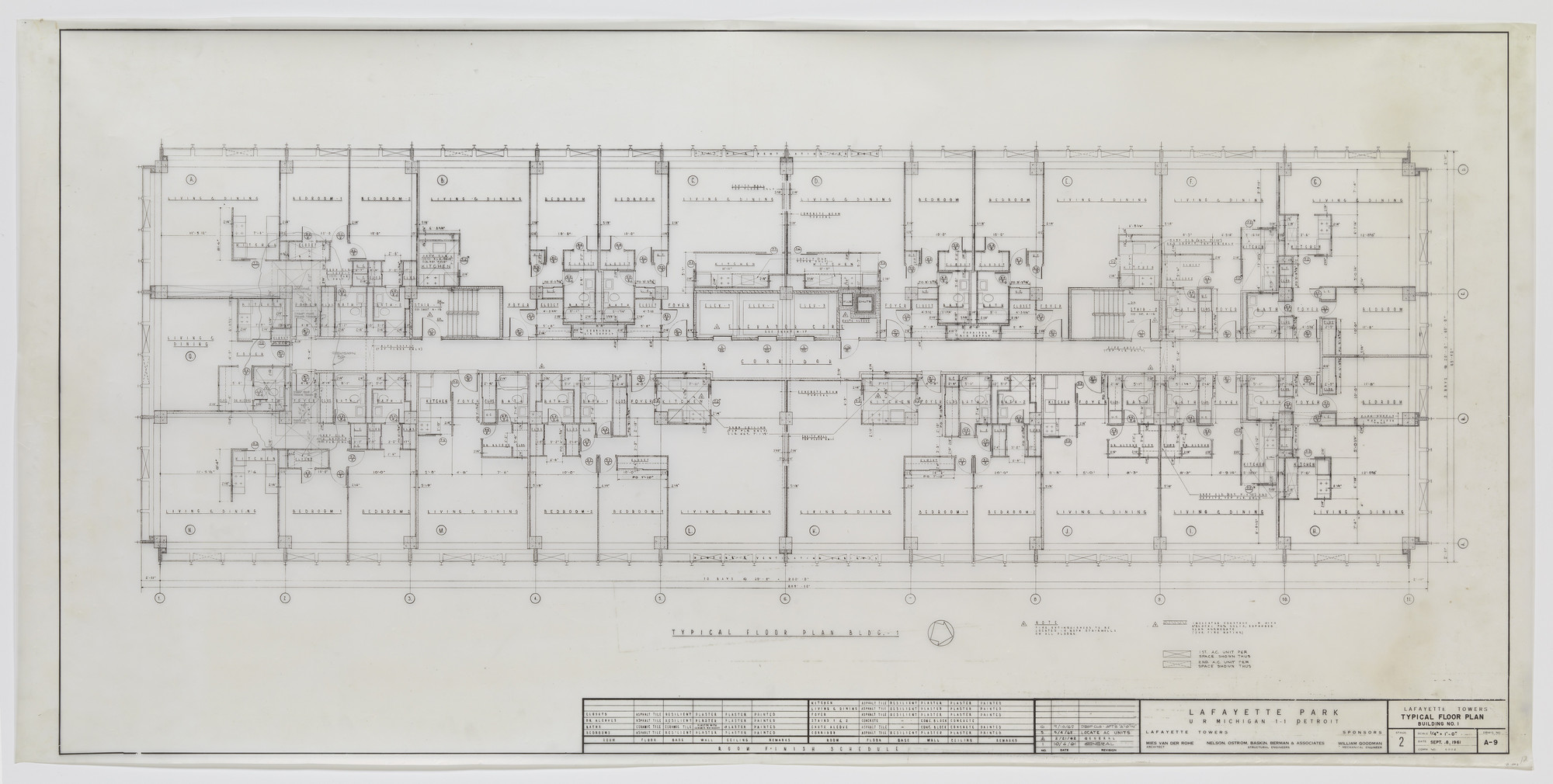 Ludwig Mies van der Rohe. Lafayette Towers, Detroit, MI