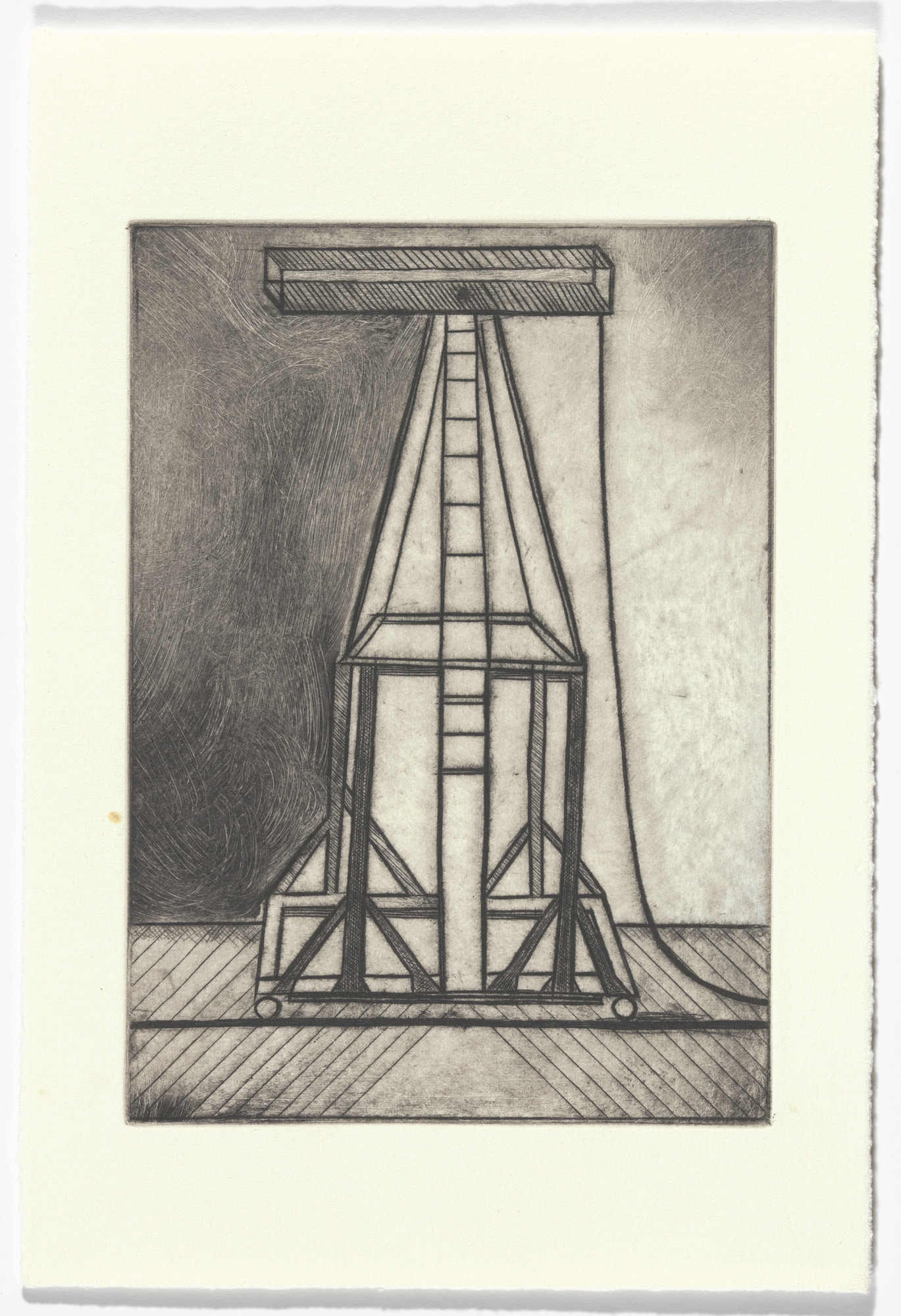 Louise Bourgeois. Plate 5 of 11, version 3 of 3, state X of X, variant, from the illustrated book, He Disappeared into Complete Silence, second edition