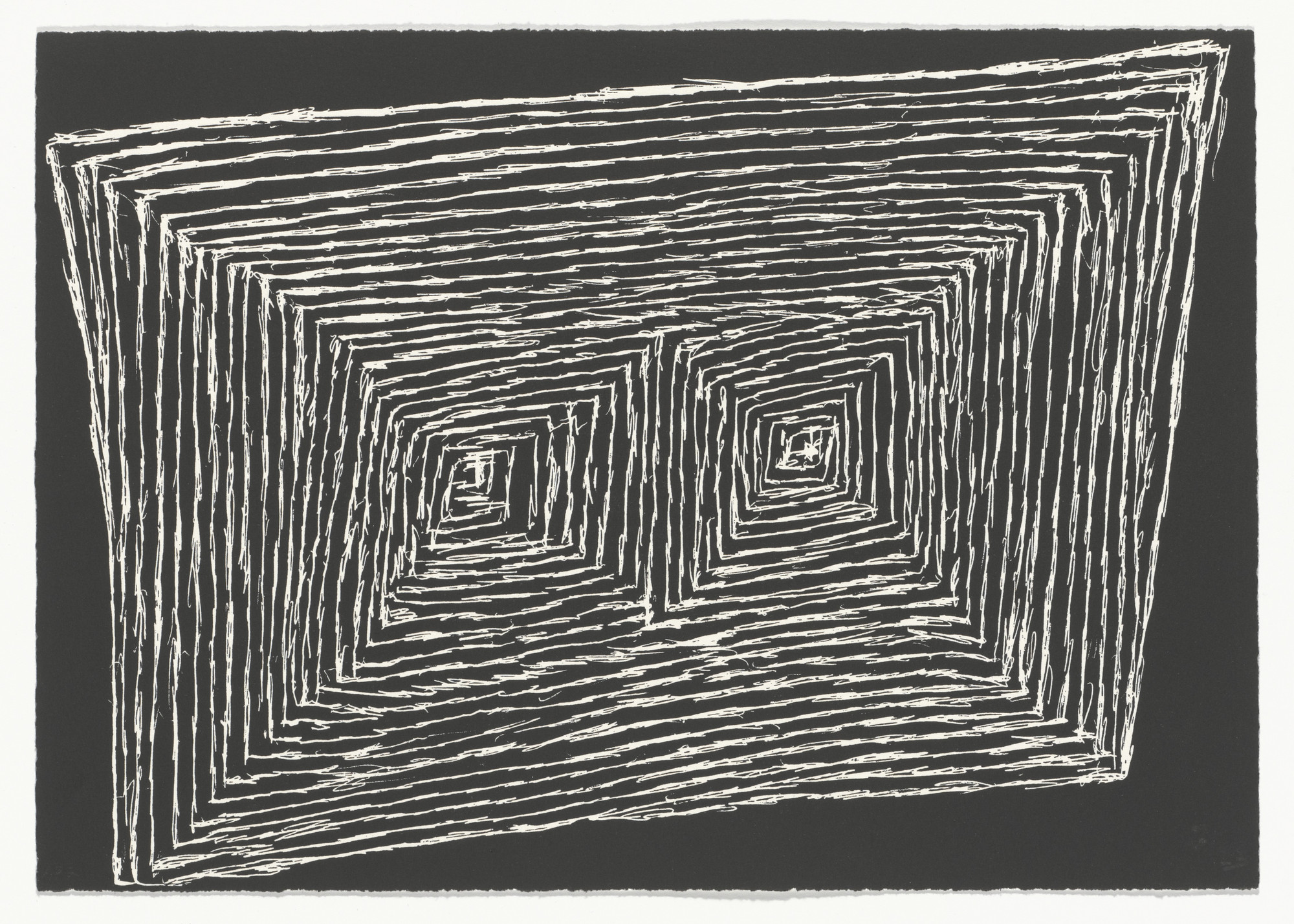 Louise Bourgeois. Has the Day Invaded the Night, or Has the Night Invaded the Day?, no. 5 of 9, from the series, What Is the Shape of This Problem?. 1999