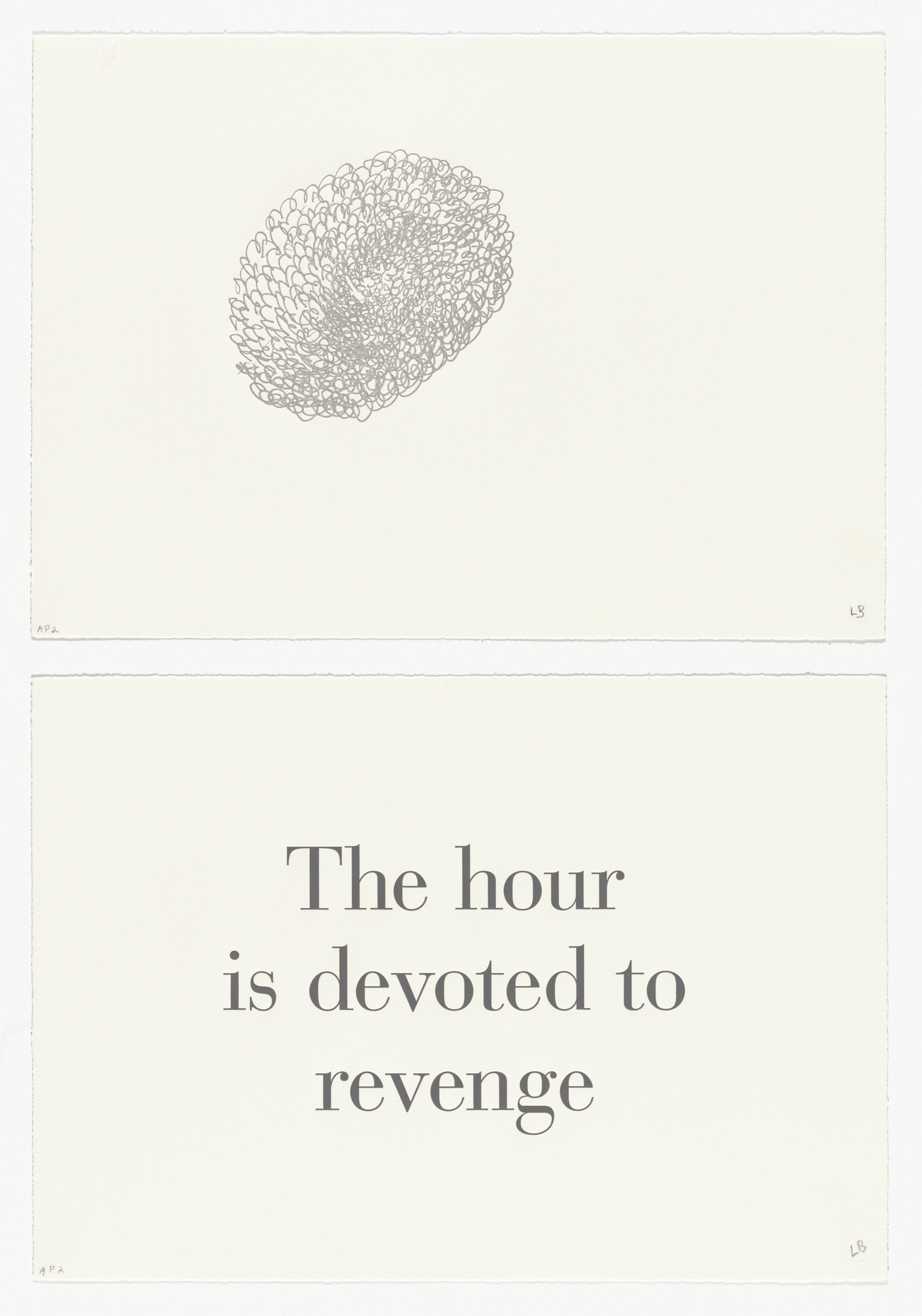 Louise Bourgeois. The Hour Is Devoted to Revenge , no. 7 of 9, from the series, What Is the Shape of This Problem?