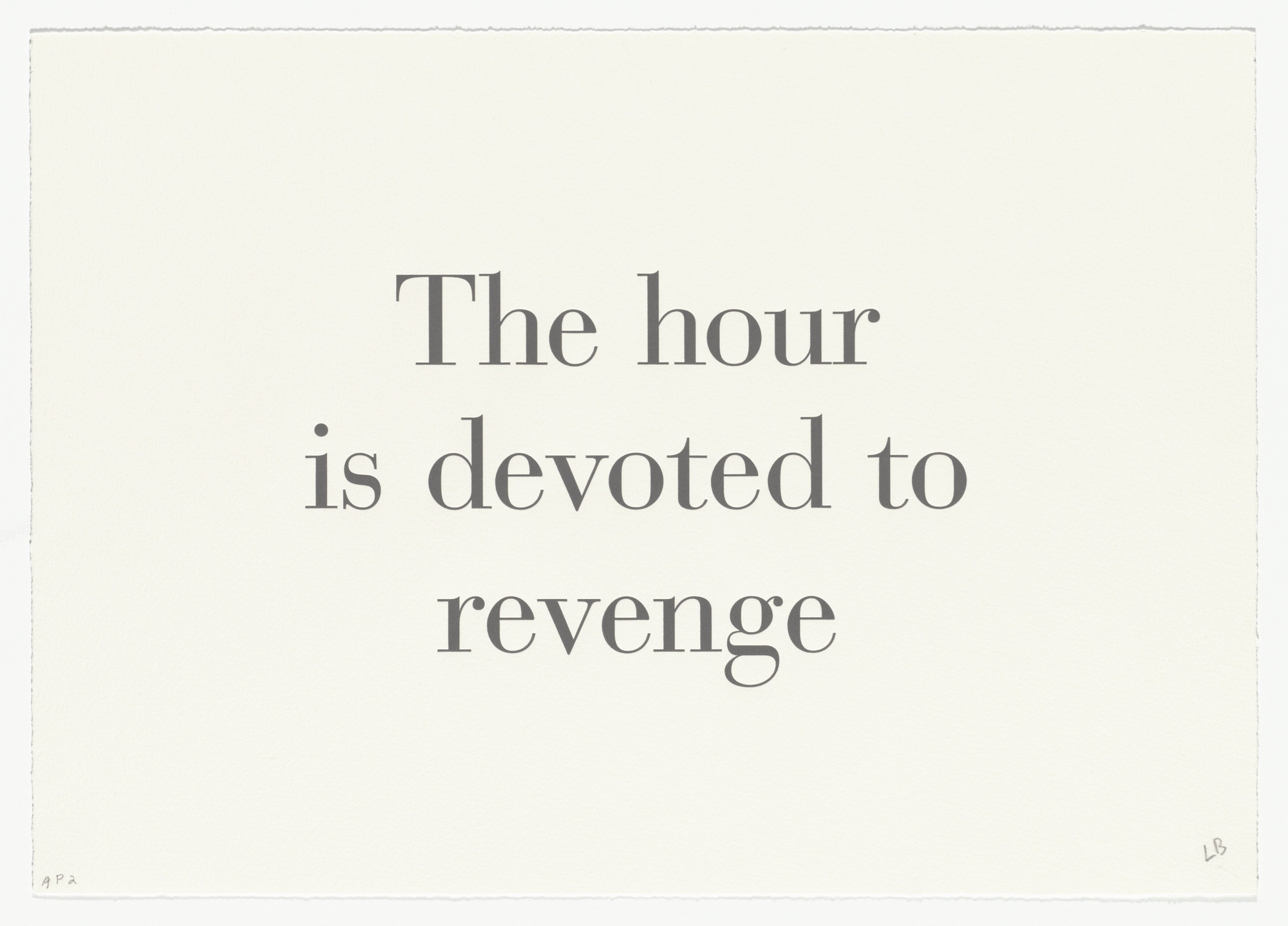 Louise Bourgeois. The Hour Is Devoted to Revenge, no. 7 of 9, component B, only state, from the series, What Is the Shape of This Problem?