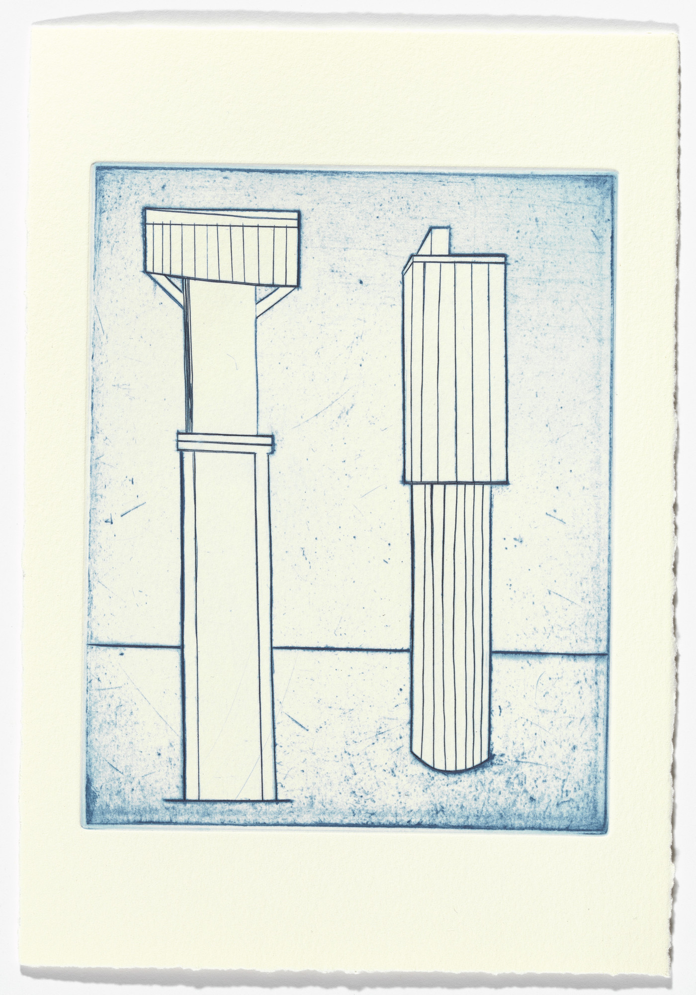 Louise Bourgeois. Plate 2 of 11, version 3 of 3, state III of IV, variant, from the illustrated book, He Disappeared into Complete Silence, second edition