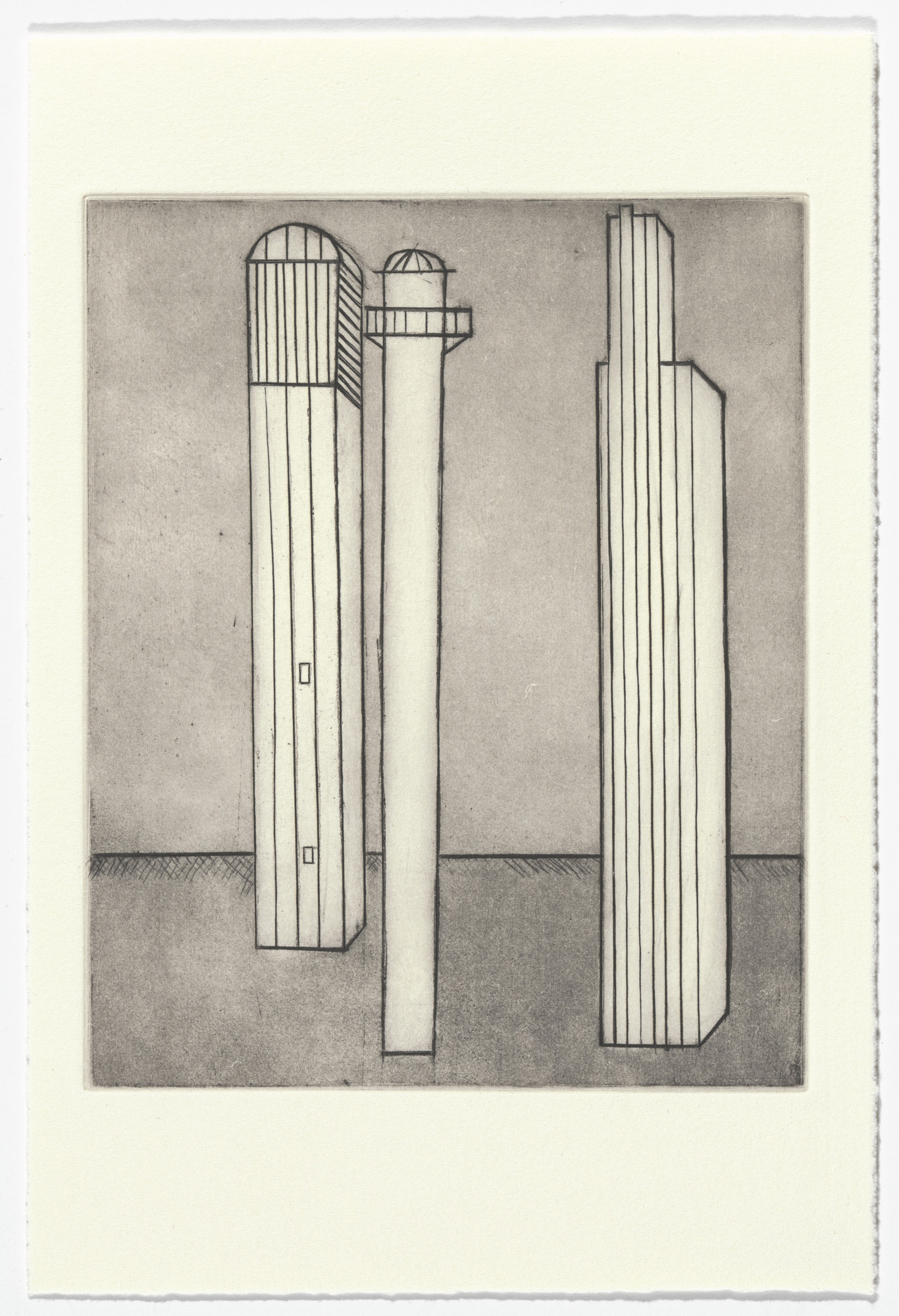 Louise Bourgeois. Plate 3 of 11, version 5 of 5, state VII of VII, variant, from the illustrated book, He Disappeared into Complete Silence, second edition