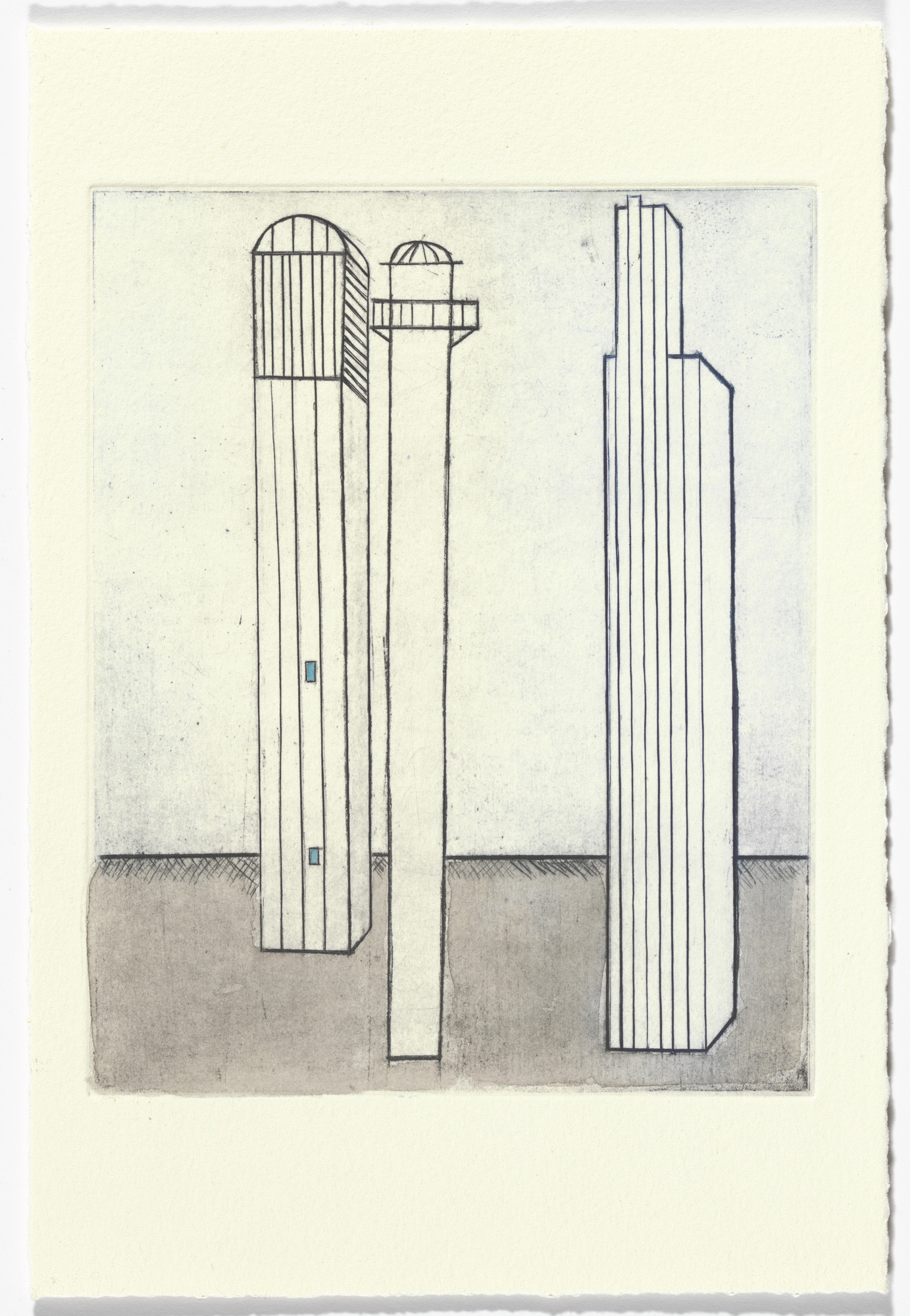 Louise Bourgeois. Plate 3 of 11, version 5 of 5, state V of VII, variant, from the illustrated book, He Disappeared into Complete Silence, second edition