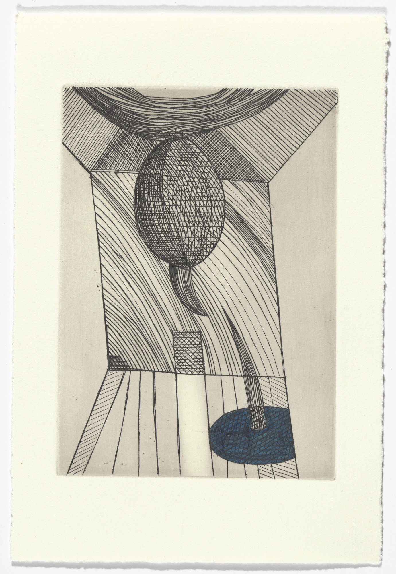 Louise Bourgeois. Untitled, plate 10 of 11, version 2 of 4, state VIII of VIII, variant, from the illustrated book, He Disappeared into Complete Silence, second edition