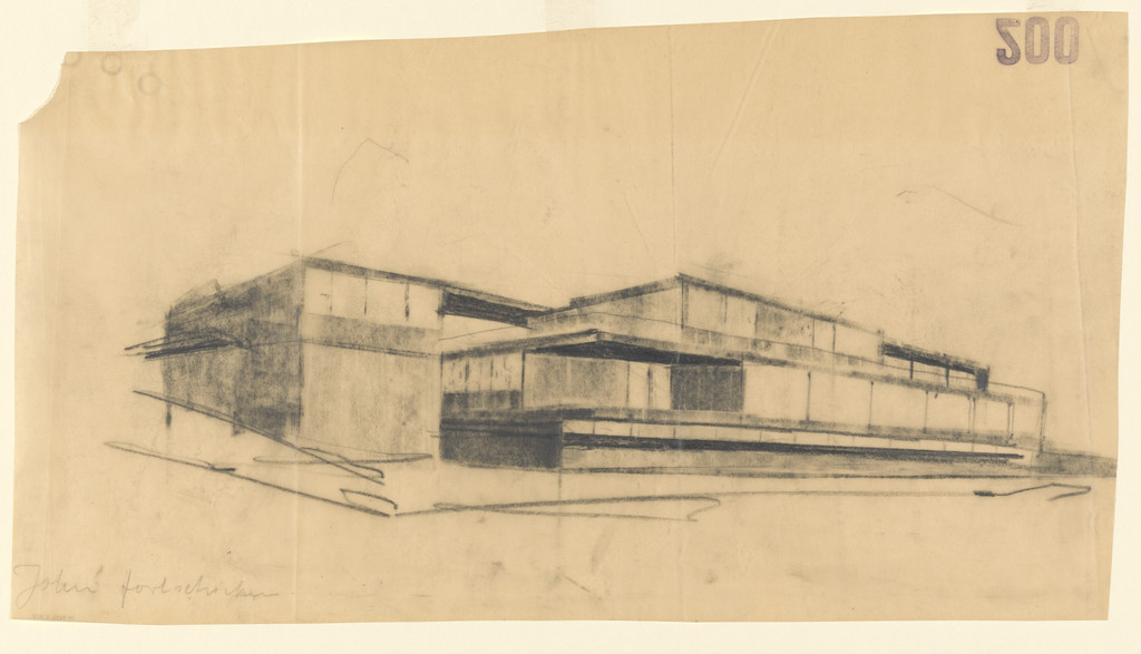 Tugendhat House, Brno, Czech Republic (Perspective from southwest)