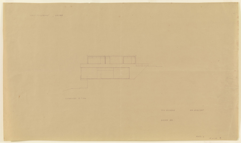 Tugendhat House, Brno, Czech Republic (East elevation)