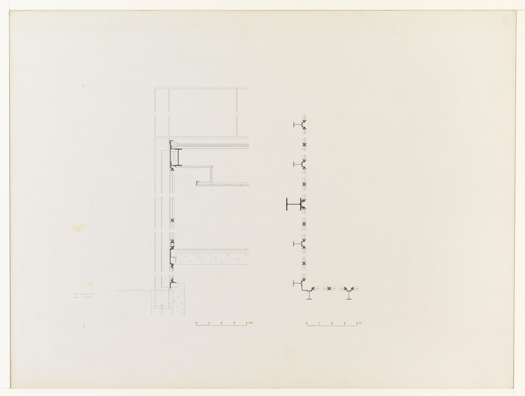 Illinois Institute of Technology, S.R. Crown Hall, Chicago, IL (Structural details. Horizontal sections.)