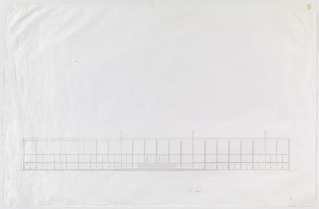 IIT, S.R. Crown Hall, Chicago, IL (Exterior elevation)