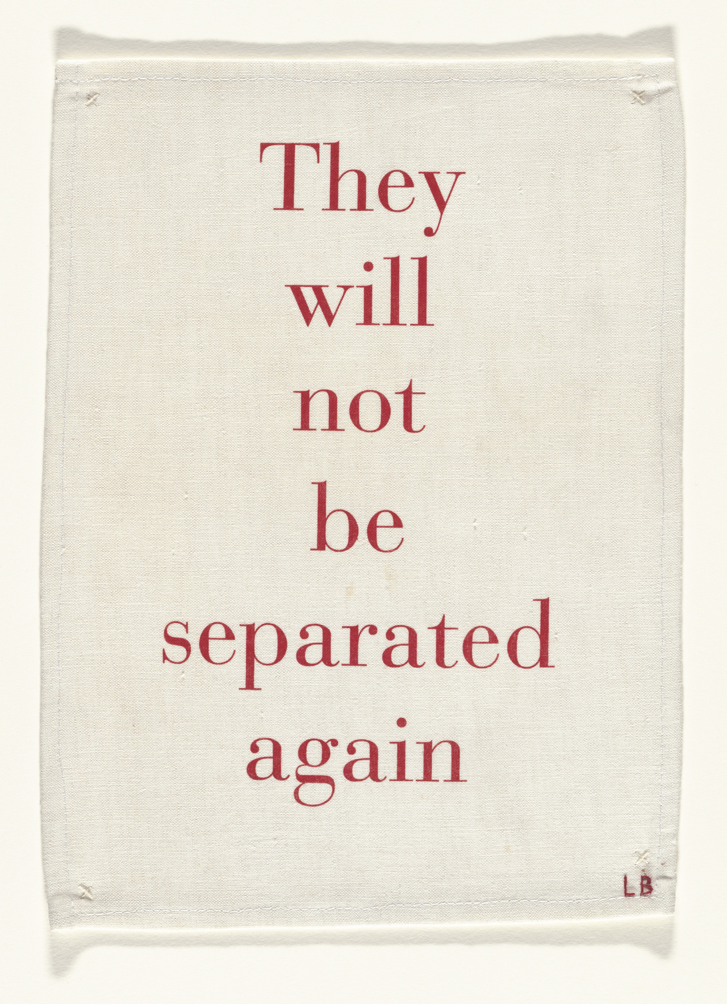 Louise Bourgeois. They Will Not Be Separated Again, only state, variant