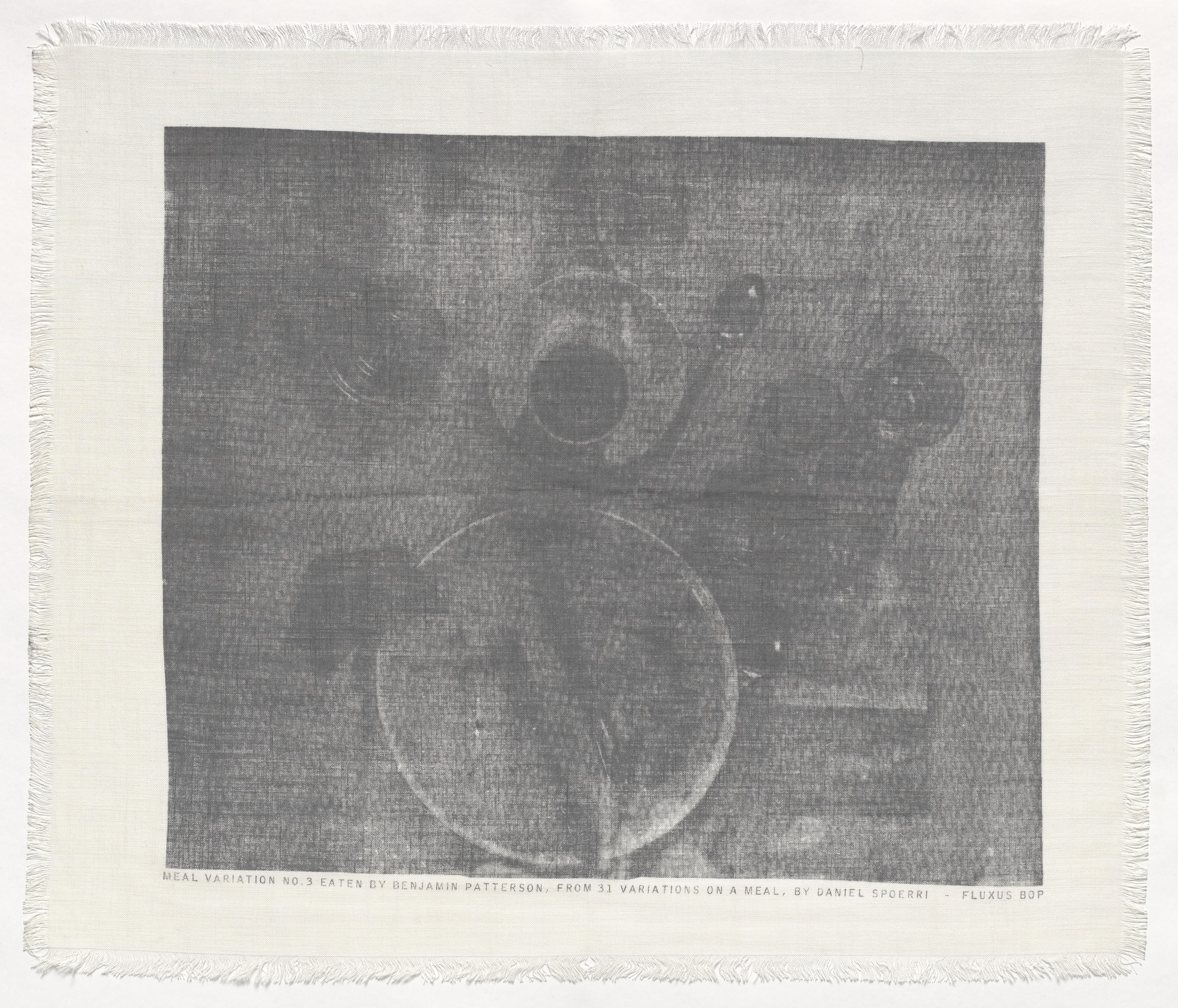 Daniel Spoerri. Meal Variation No. 3 Eaten by Ben Patterson from 31 Variations on a Meal