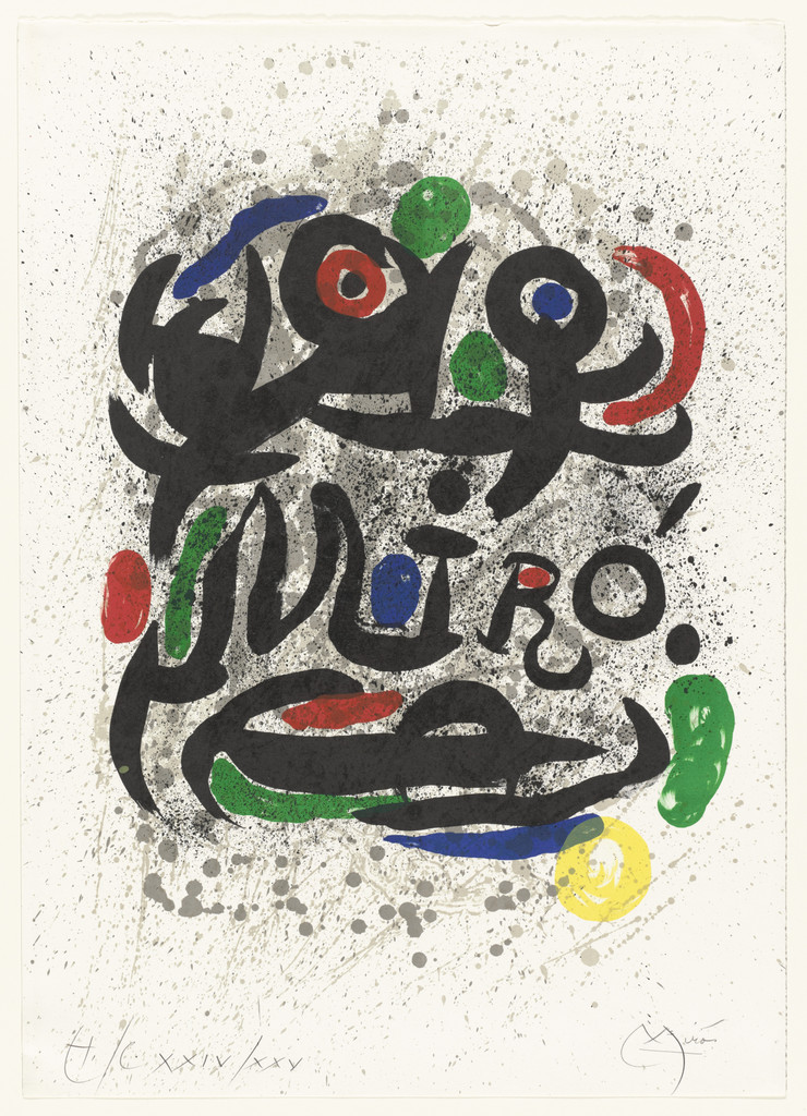 Design for poster for the exhibition Joan Miró, Engravings and Lithographs (Joan Miró, oeuvre gravé et lithographié), Galerie Gérald Cramer, Geneva, June–September 1969