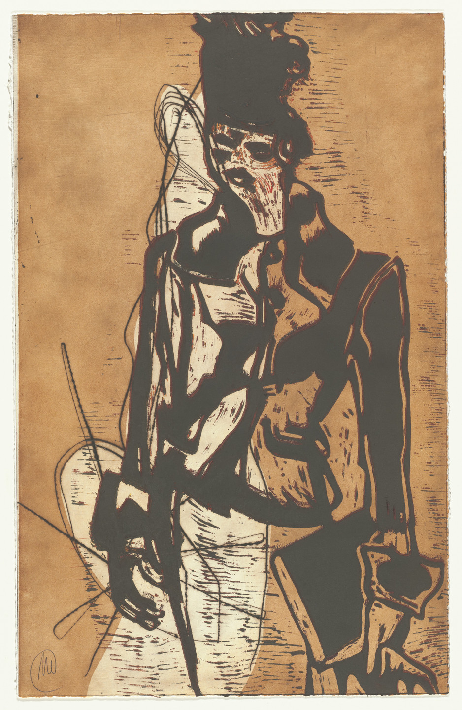 Markus Lüpertz. Motif III from the series Six Motifs on the Theme &#34;Vogue Drawings&#34;. 1984