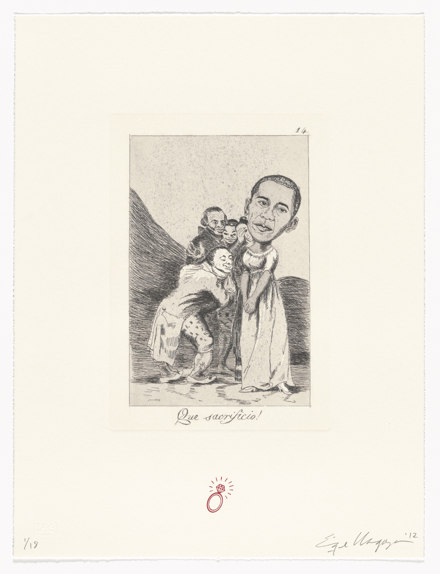 Enrique Chagoya. Que sacrificio!/What a sacrifice! from Recurrent Goya