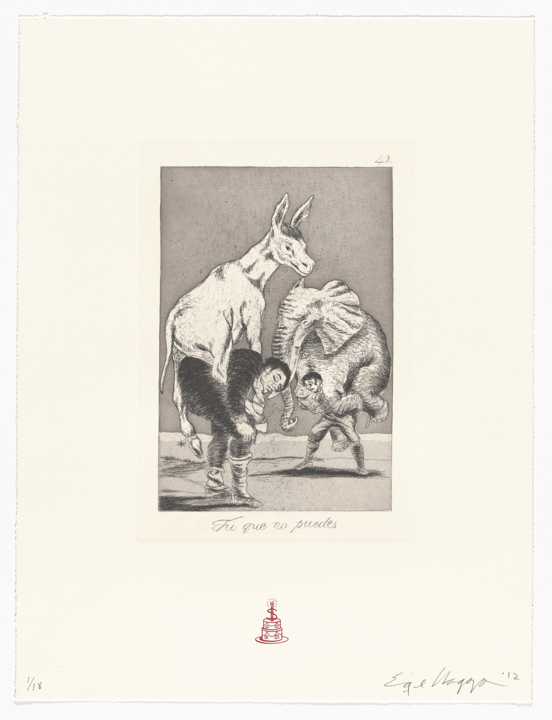 Enrique Chagoya. Tu que no puedes/Thou who canst not from Recurrent Goya. 2012