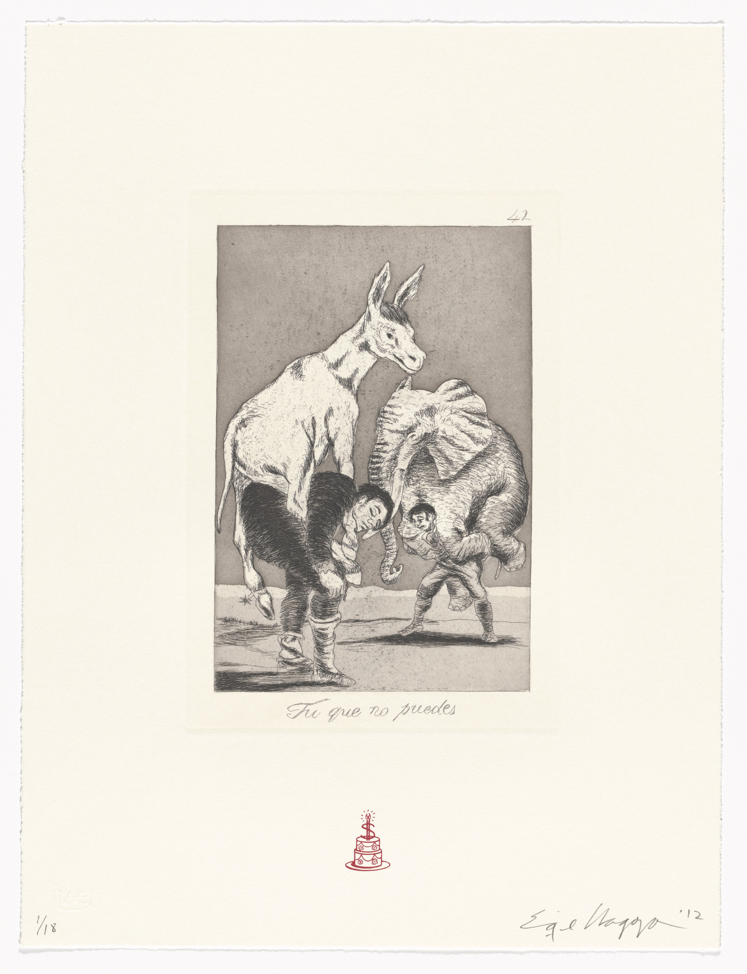 Enrique Chagoya. Tu que no puedes/Thou who canst not from Recurrent Goya