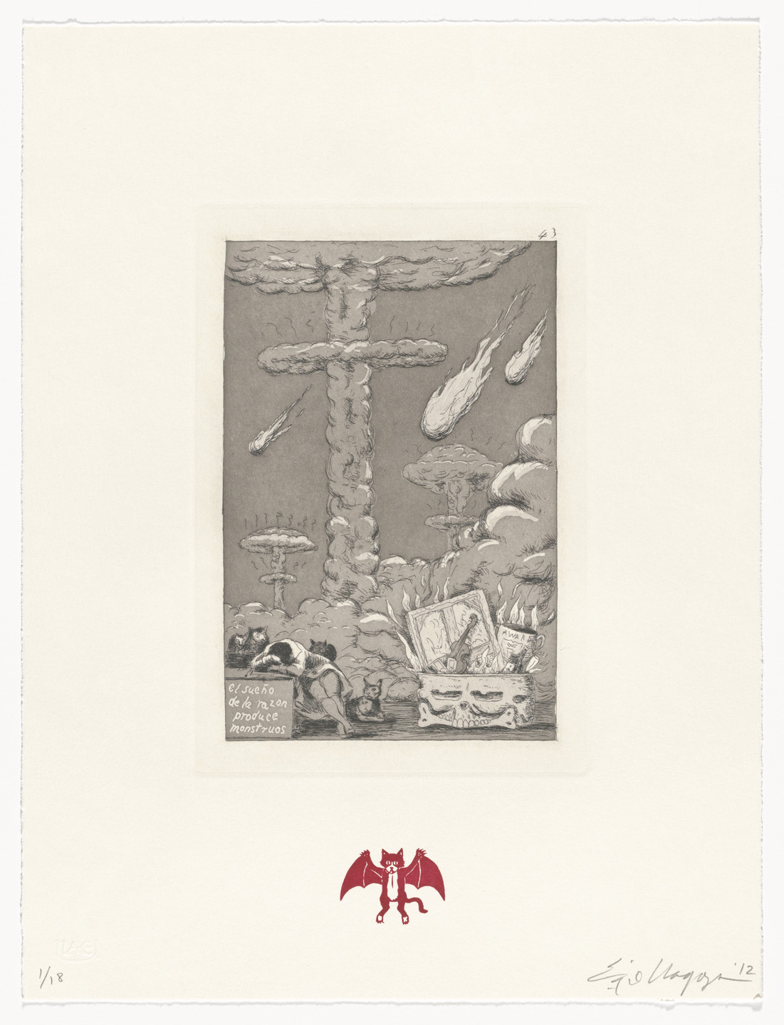 Enrique Chagoya. El sueño de la razón produce monstrous/The sleep of reason produces monsters from Recurrent Goya. 2012
