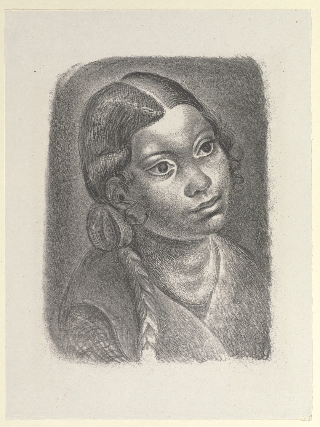 Démétrius Emmanuel Galanis. Study of a Head (Étude de tête) from Essai dur l&#39;histoire de la lithographie en France. Les Peintures lithographes de Manet à Matisse. Album de lithographies originales.. c. 1924