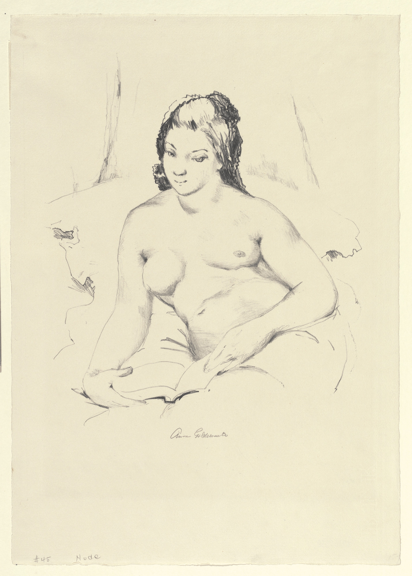 Anne Goldthwaite. Nude Reading (No. 1)